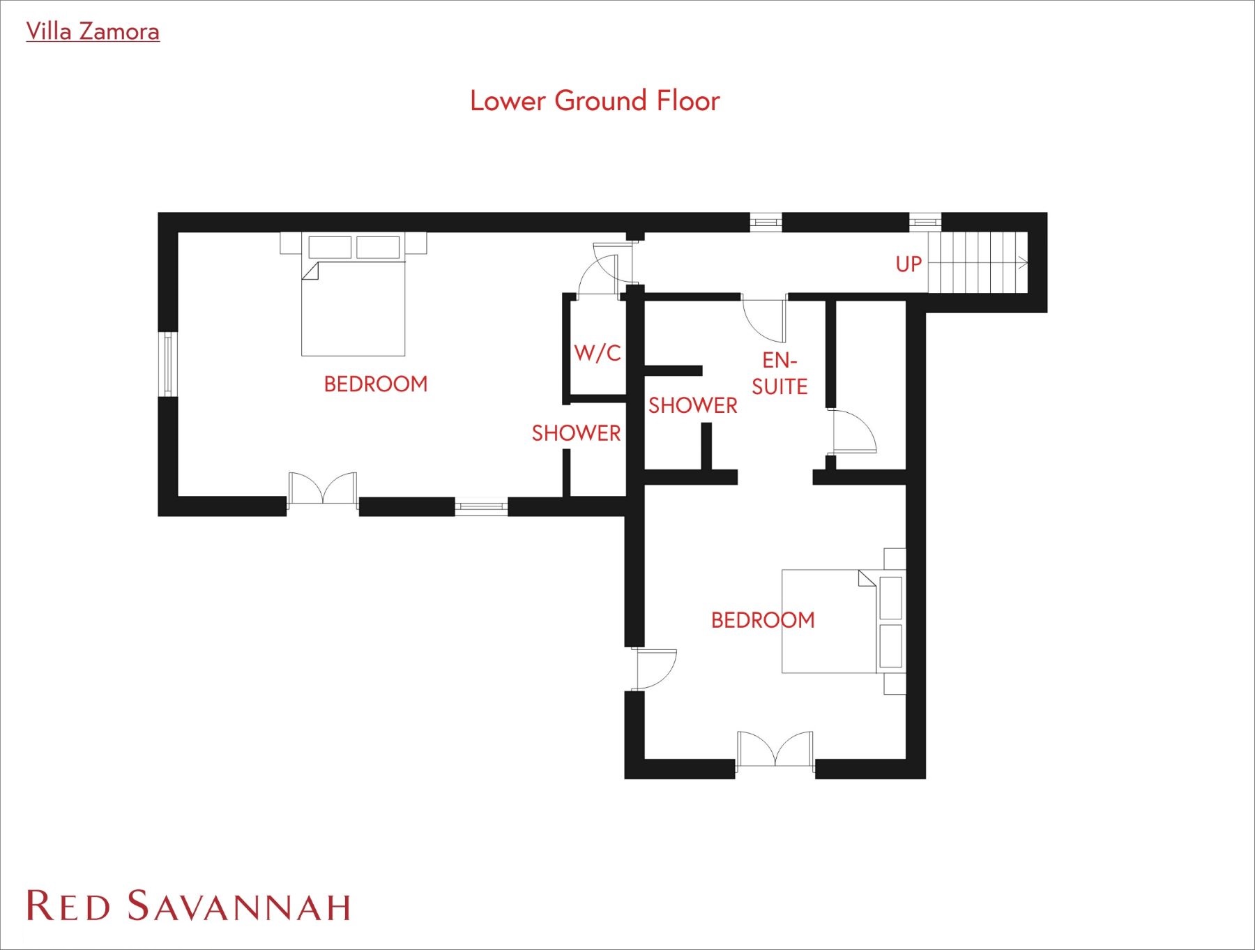 Villa Zamora ground floor floorplan