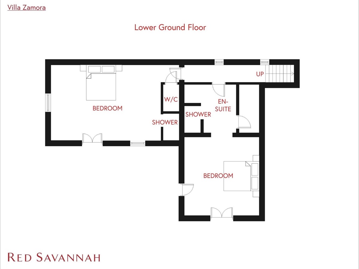 Villa Zamora ground floor floorplan