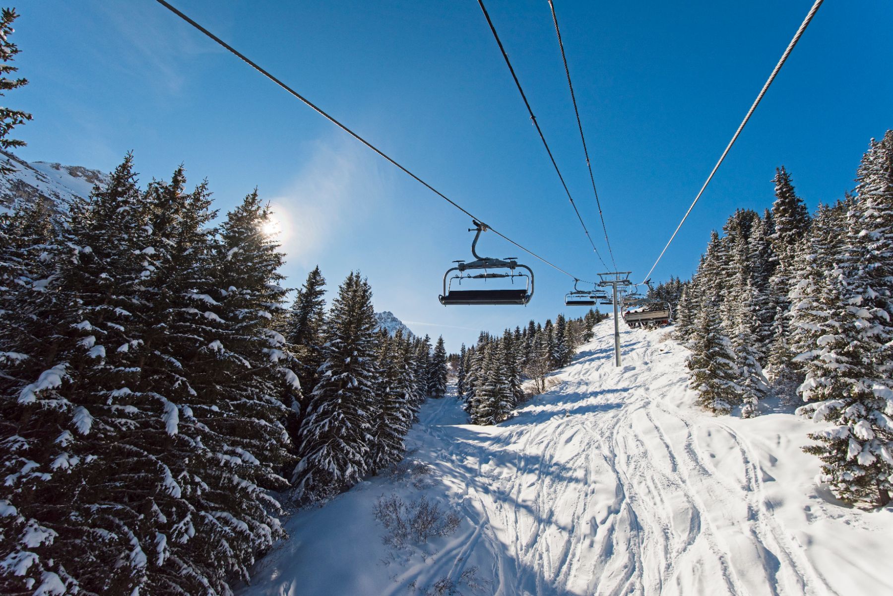 Ski lift in Courchevel, France