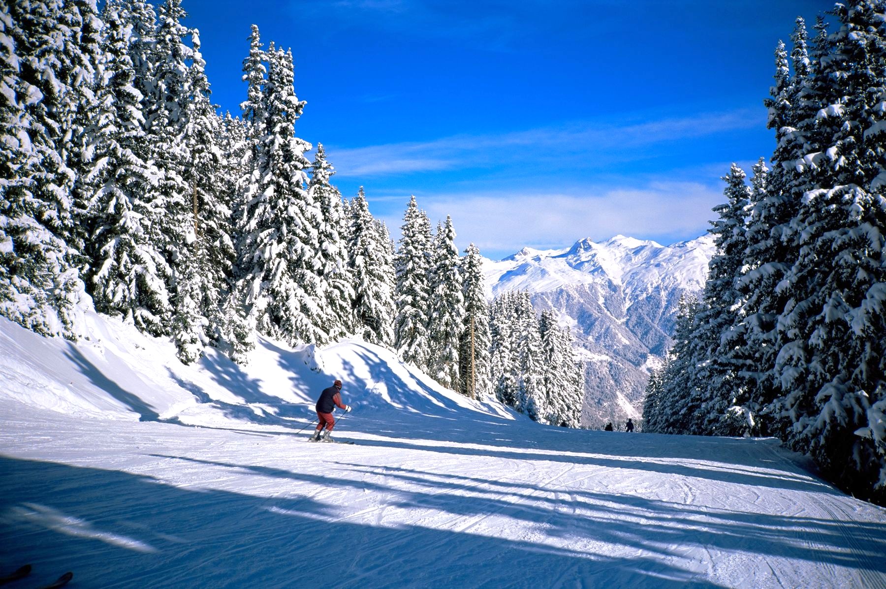 Skiing on the slopes surrounding Courchevel