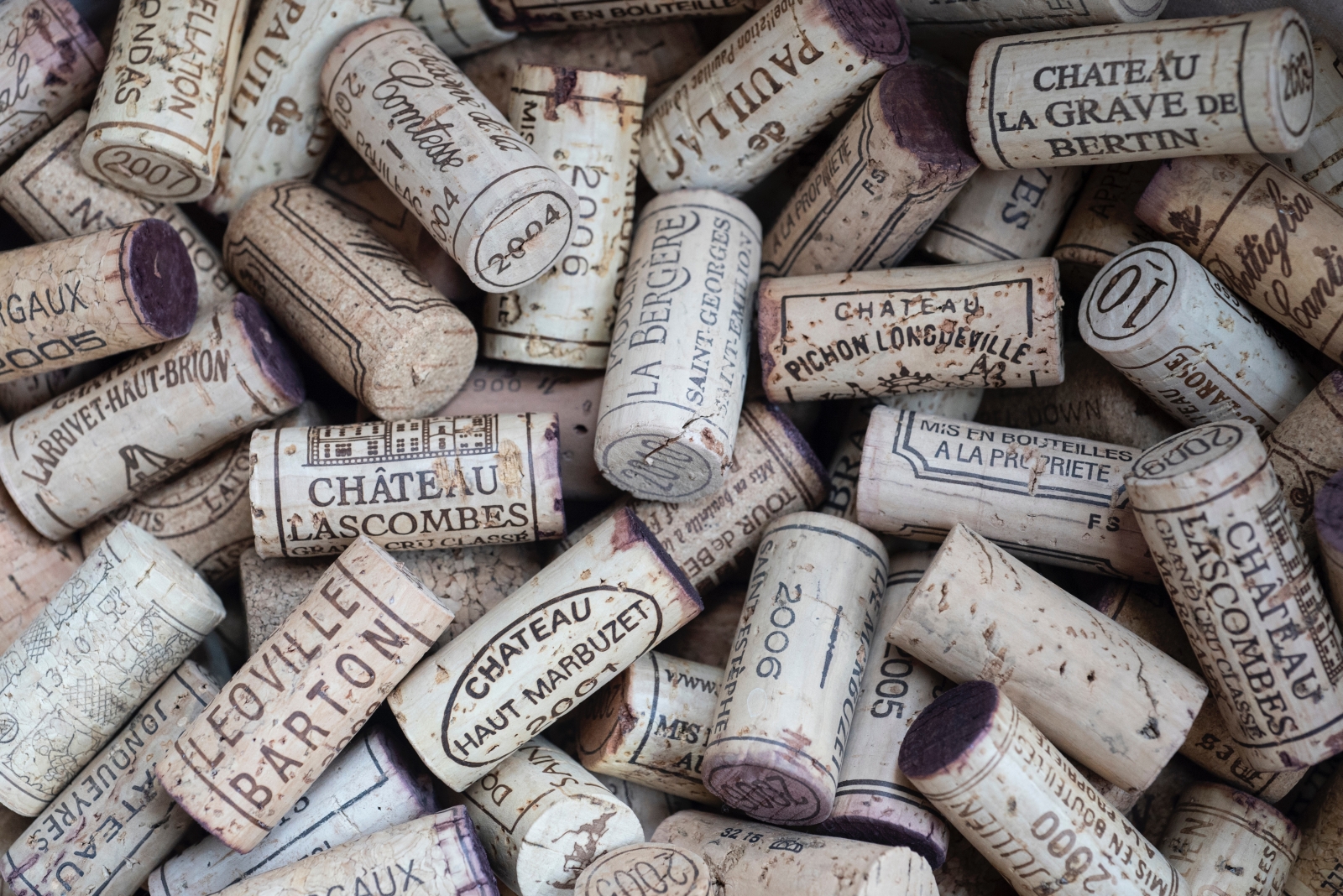 Assorted corks in France