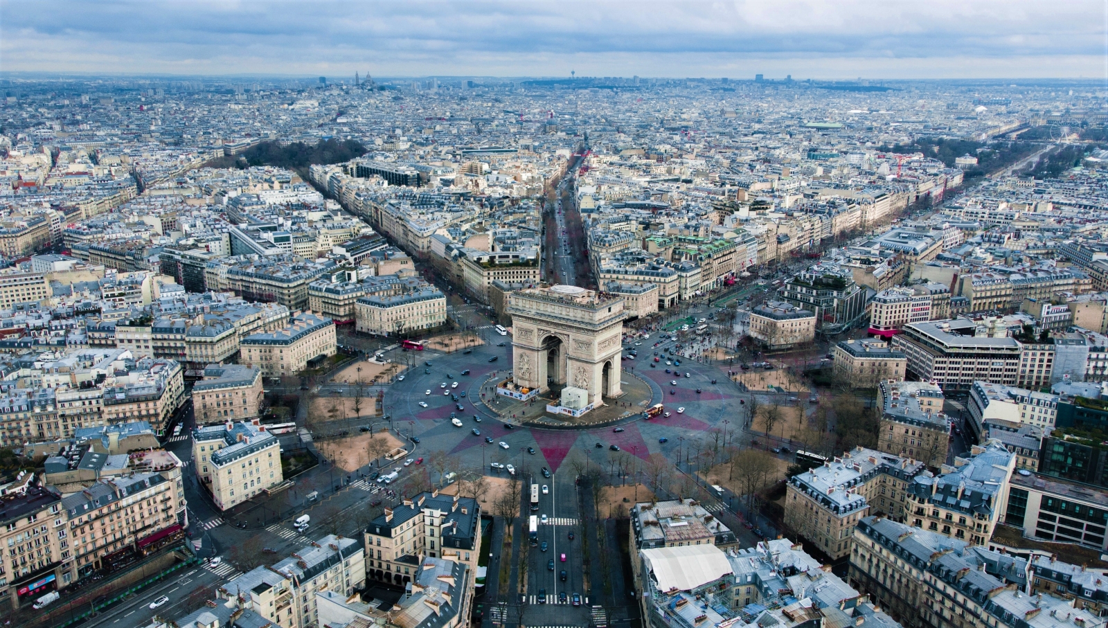The Arc de Triomphe in Paris, France