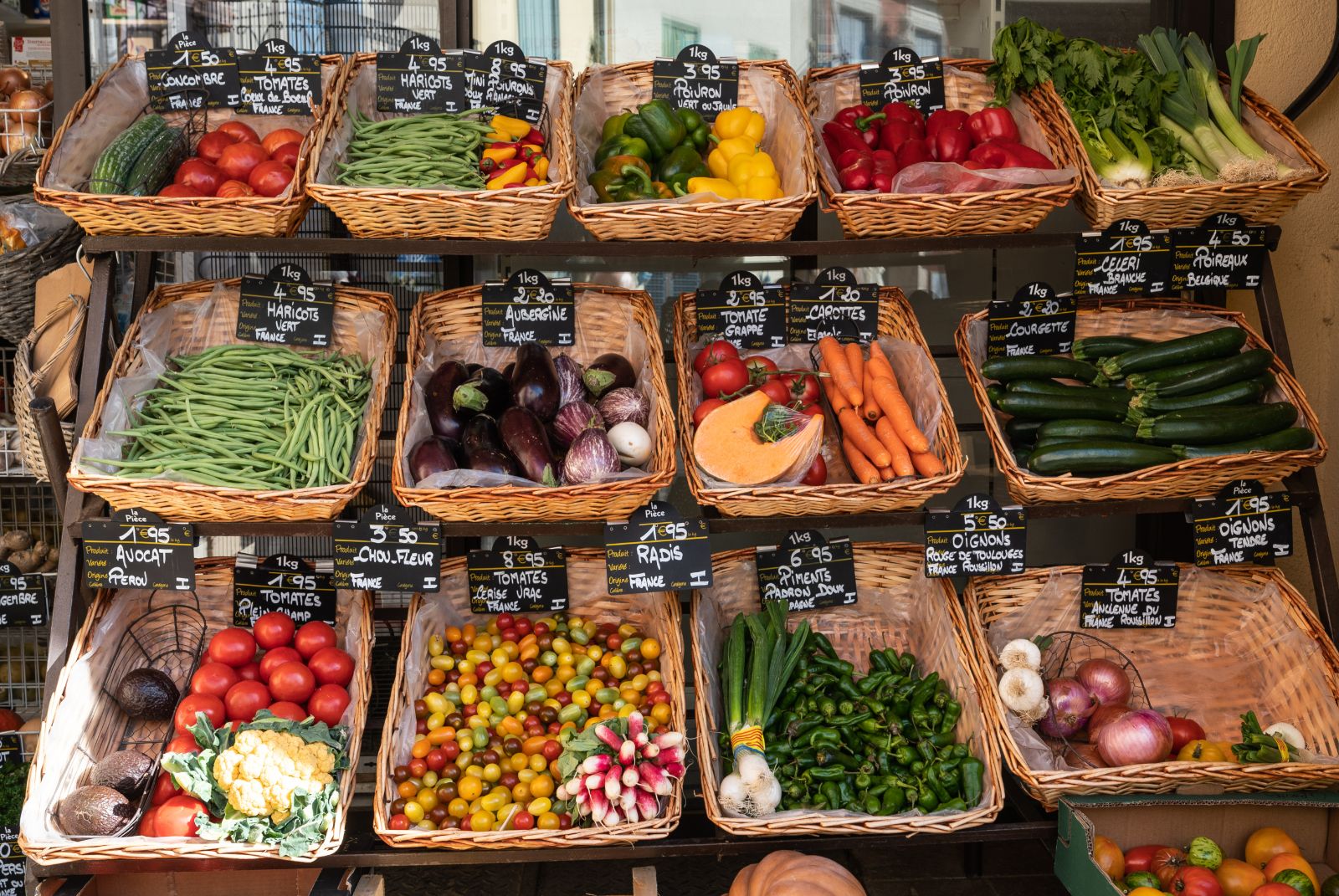 A vegetable market in France