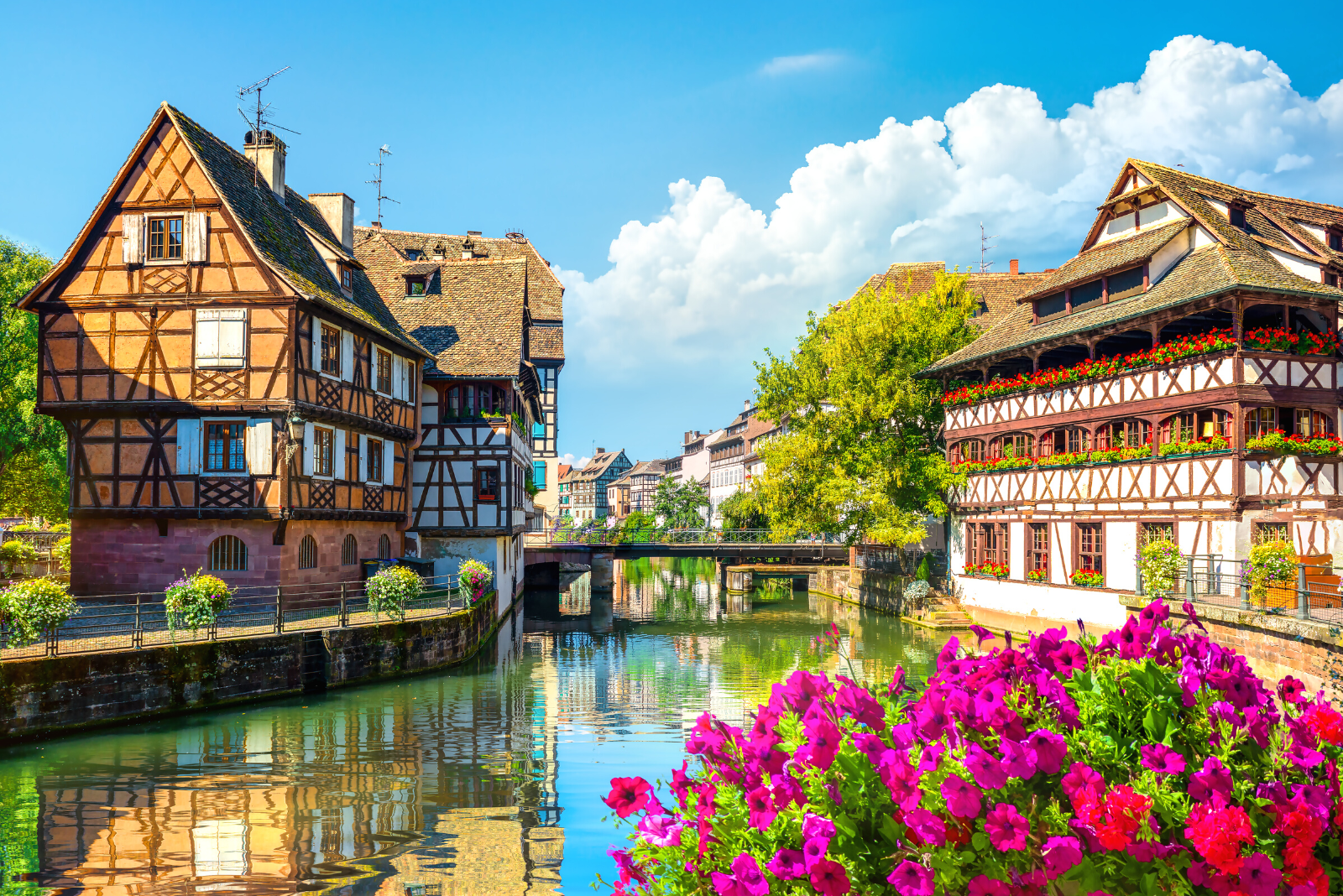 Houses by the canal in Strasbourg