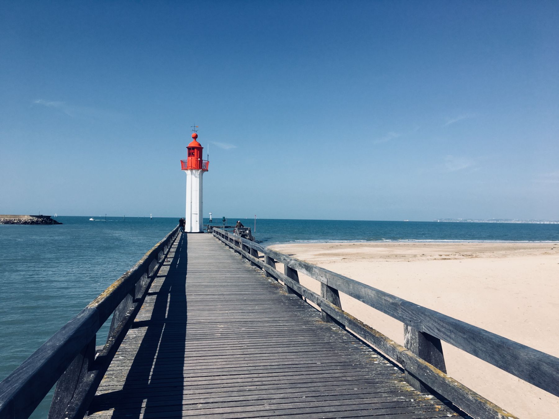 Trouville lighthouse in Normandy, France