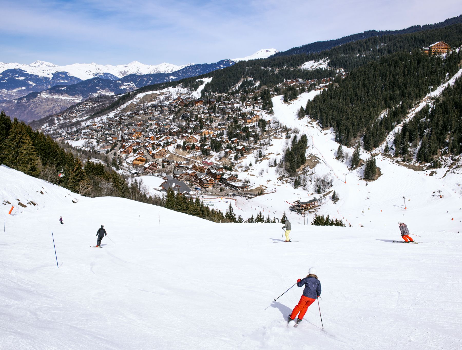 View across the Meribel slopes in France