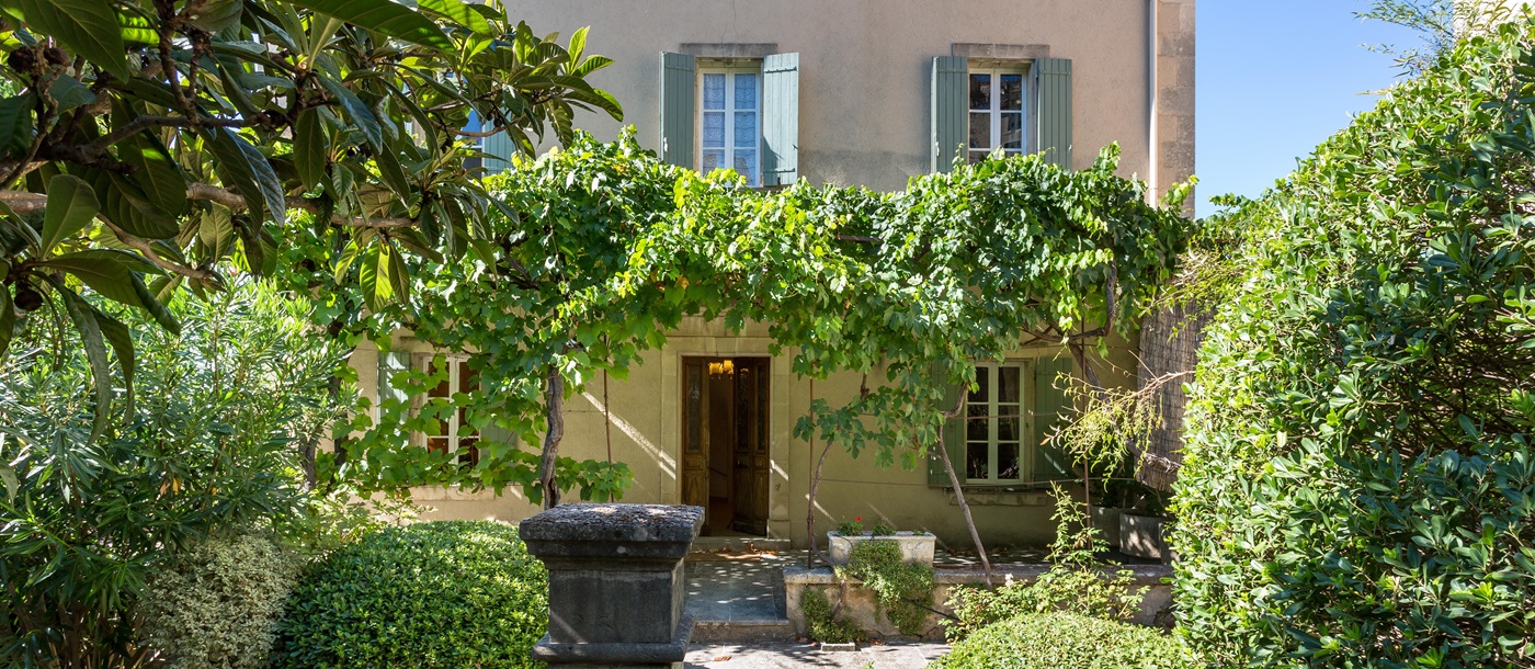 Front of property with fountain at Bastide de Aristide