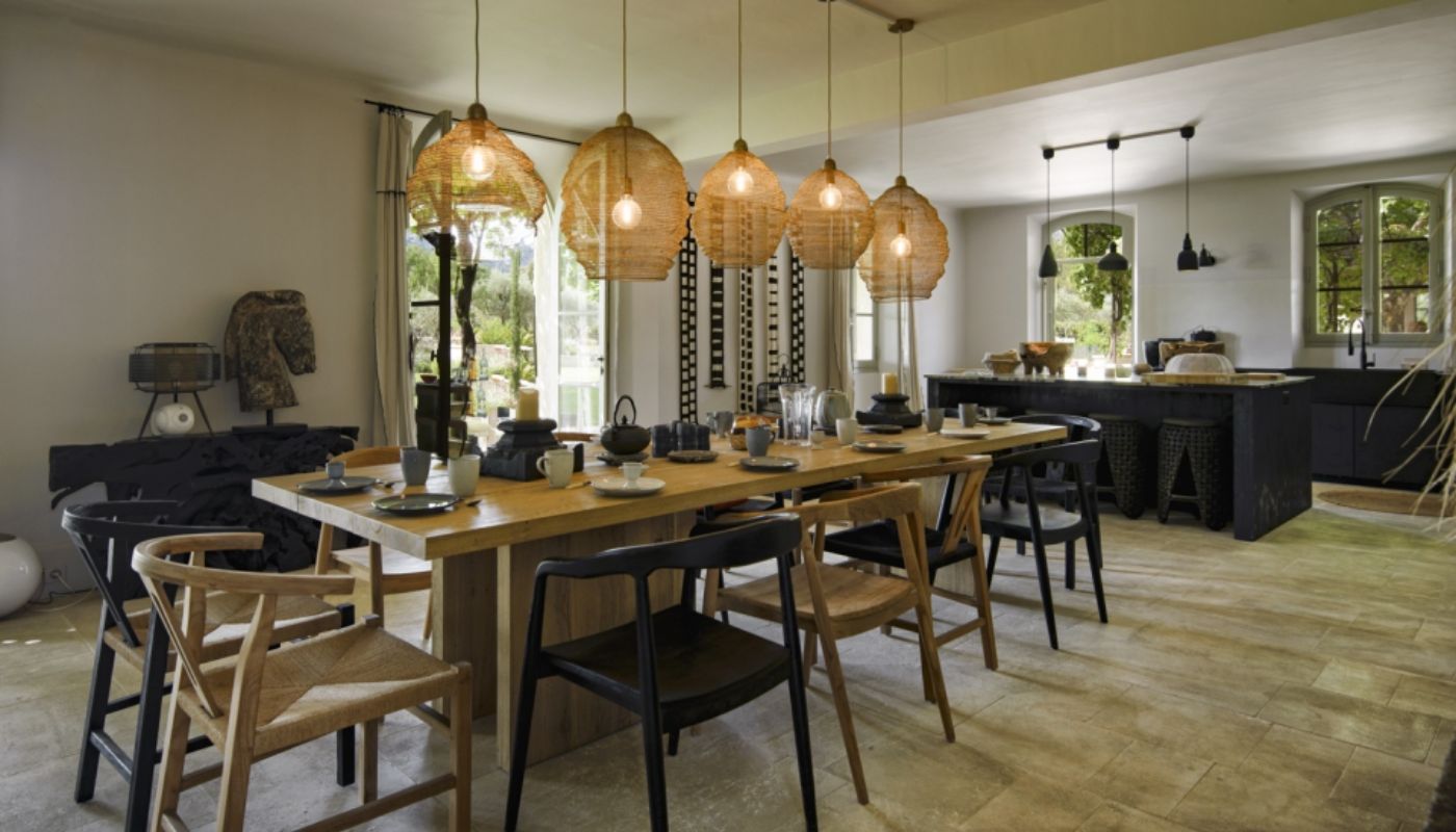 Dining Room at Bastide des Cypres in Provence