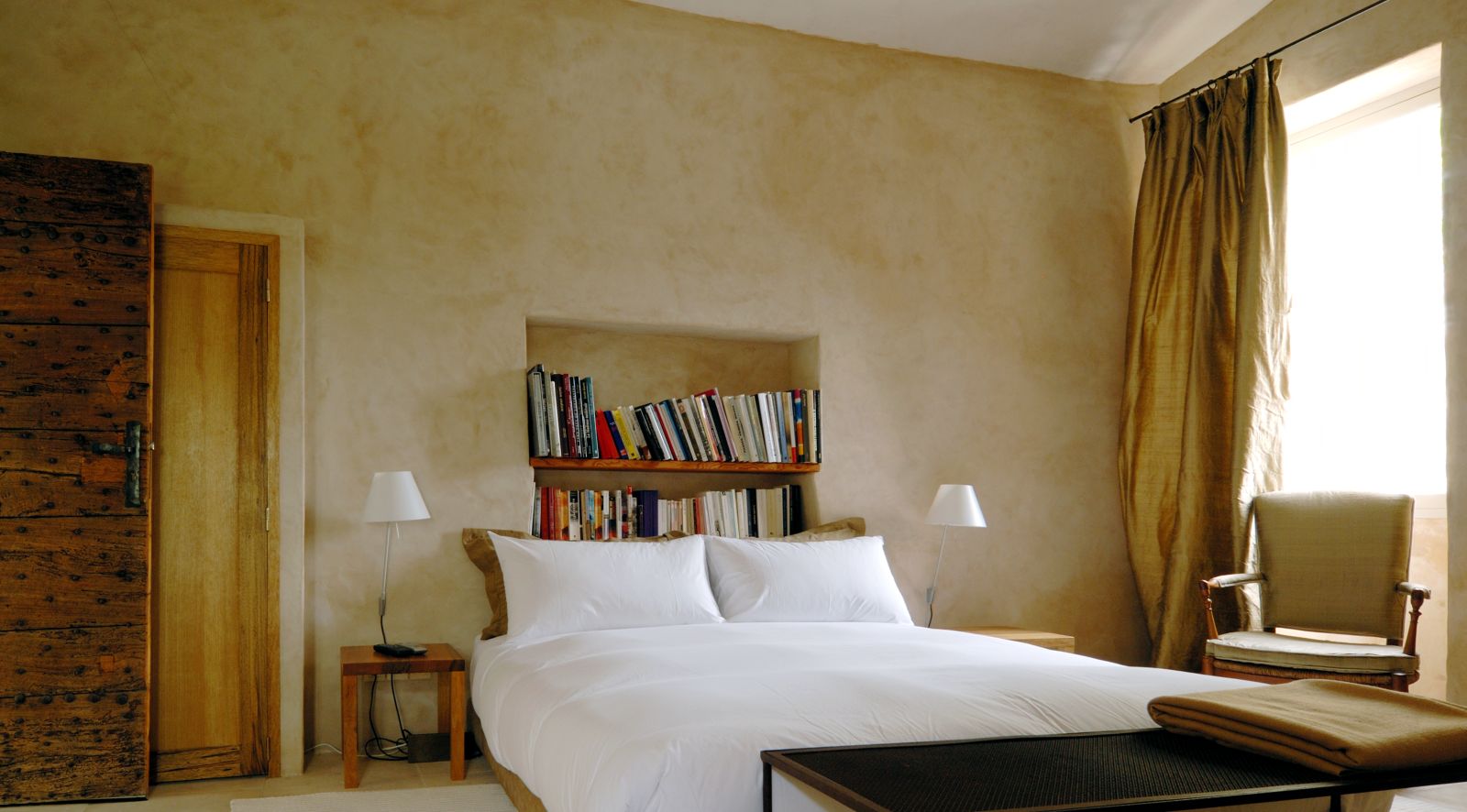 A double bedroom at Bastide Luberon, a private villa near Bonnieux in Provence