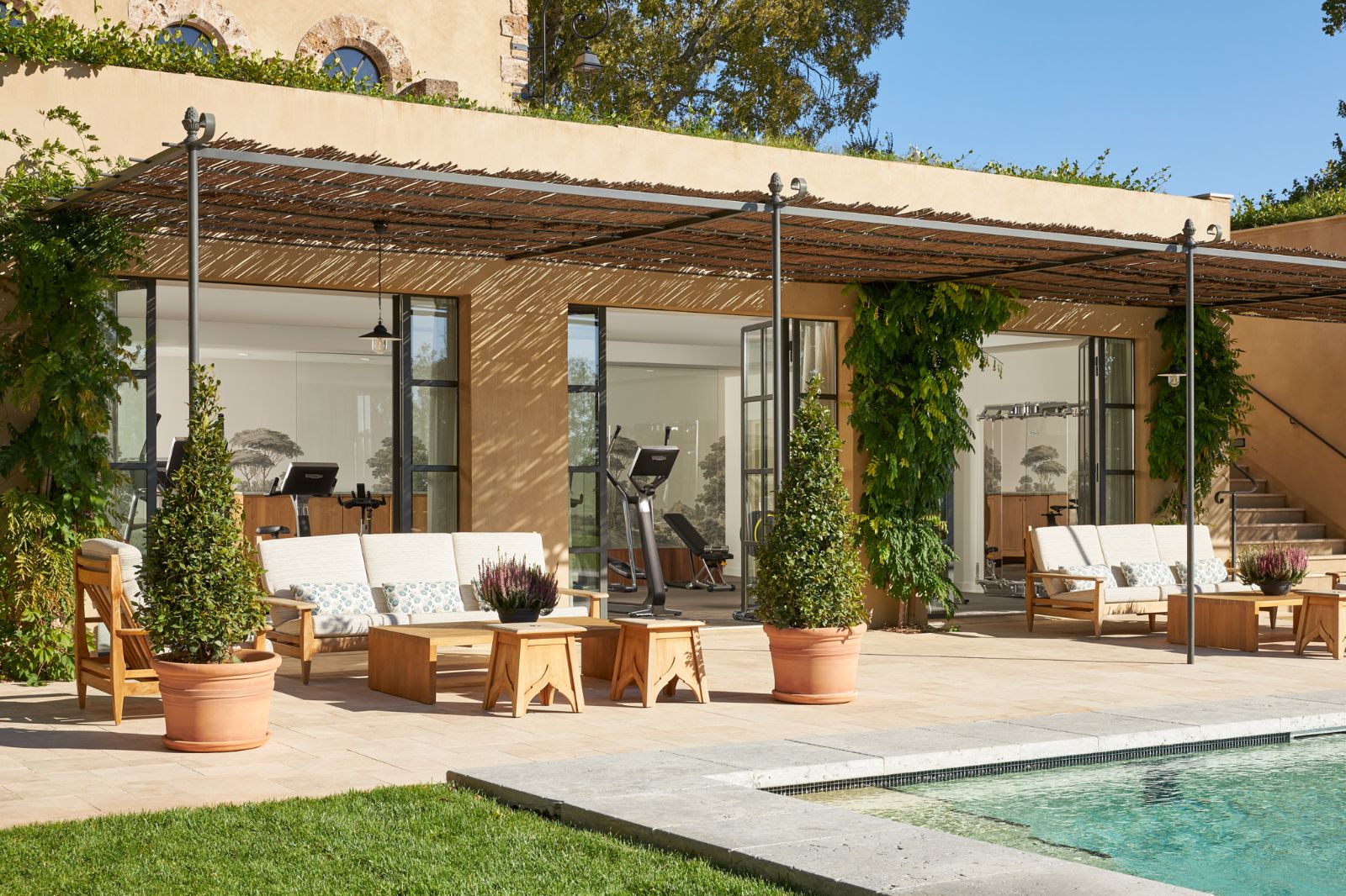 Gym Exterior at Chateau Margui in Provence