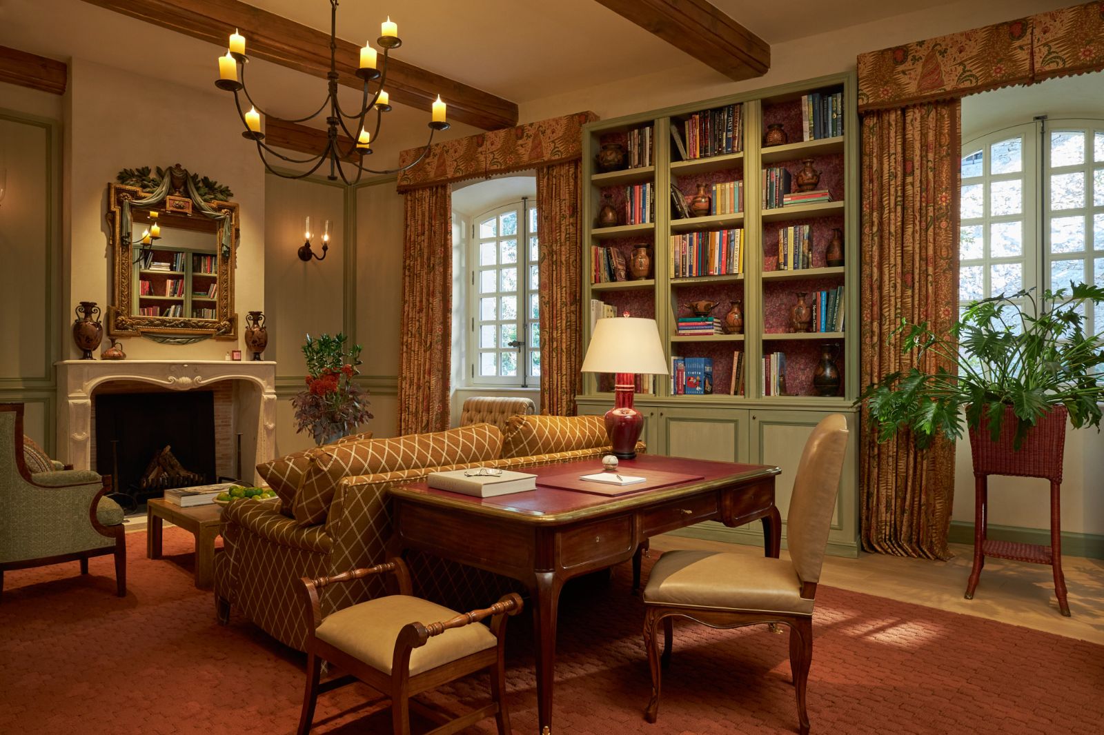 Library at Chateau Margui in Provence