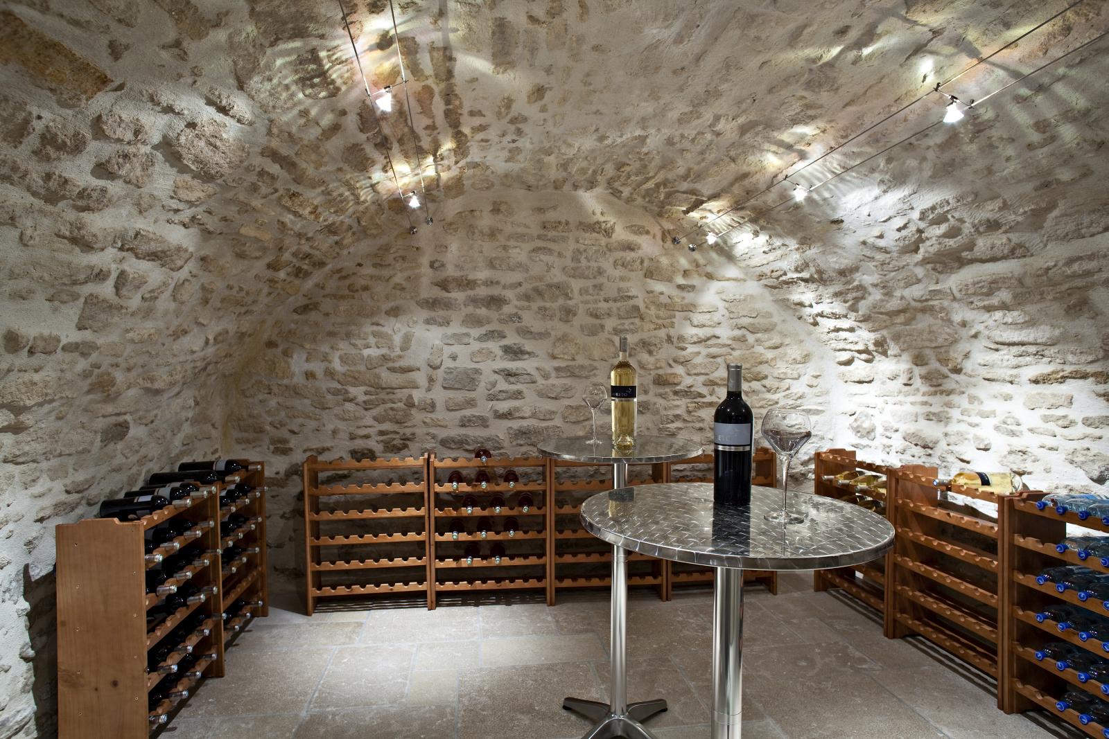 Wine cave in Domaine des Baumettes, Provence