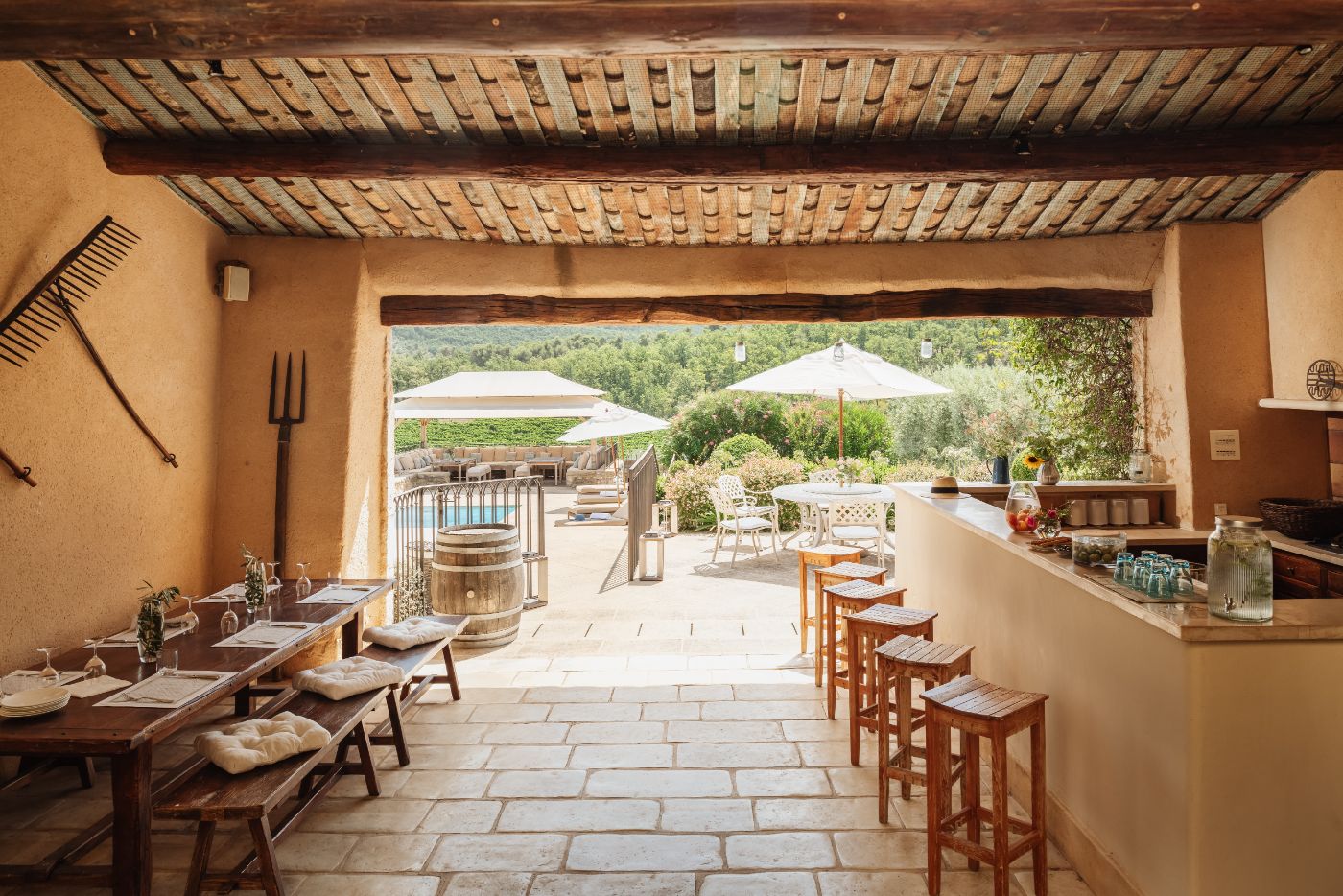 Outdoor Bar at Domaine des Coteaux in Provence