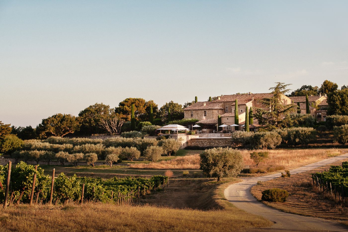 Dusk Exterior of Domaine des Coteaux in Provence