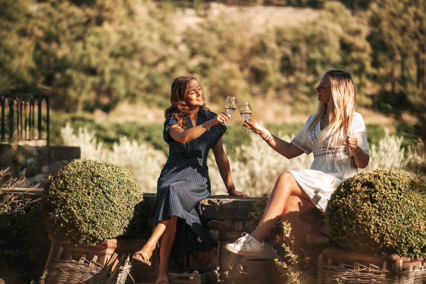 Drinking Wine at Domaine des Coteaux in Provence