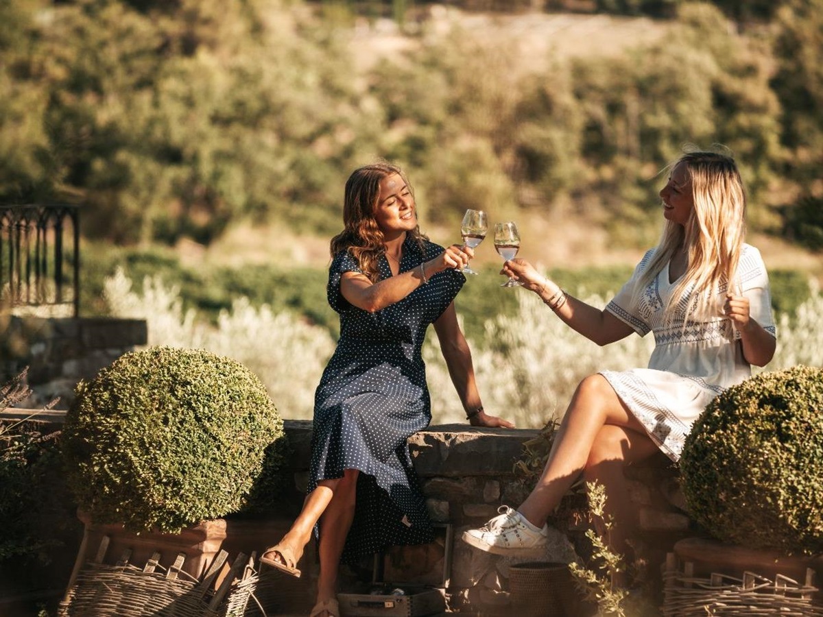 Drinking Wine at Domaine des Coteaux in Provence