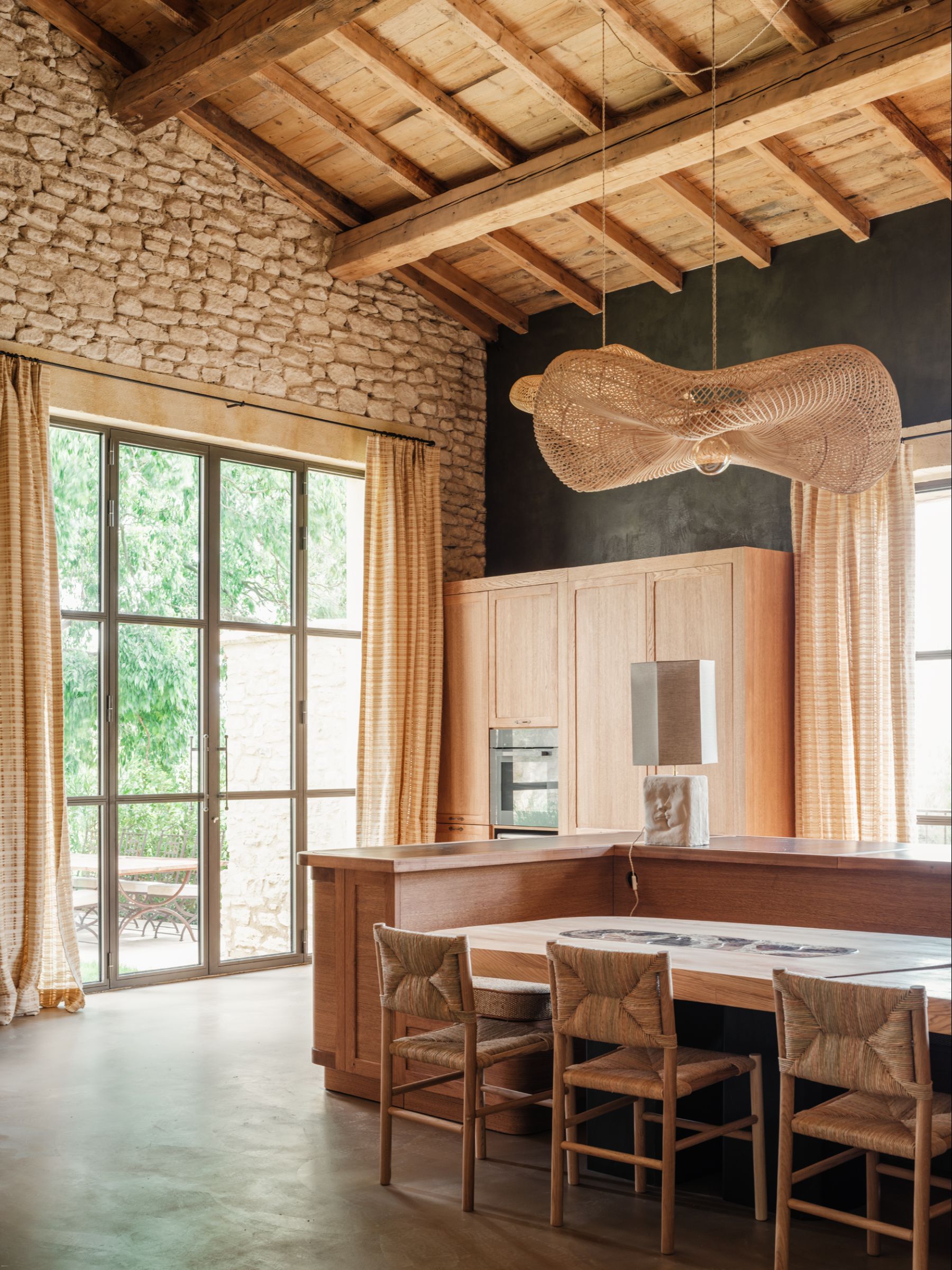 Kitchen and Dining at La Bergerie de Calabrun in Provence