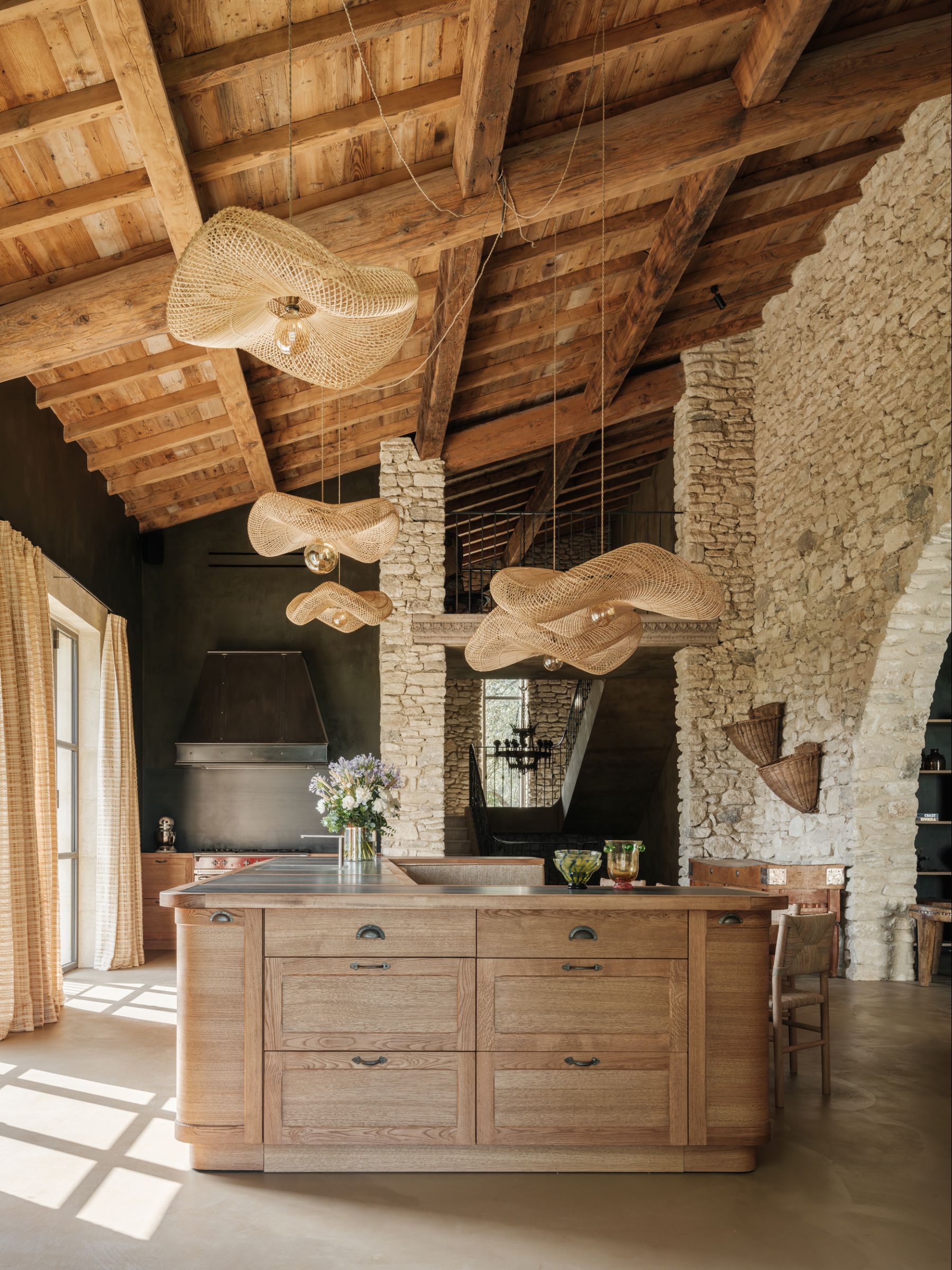 Kitchen Island at La Bergerie de Calabrun in Provence