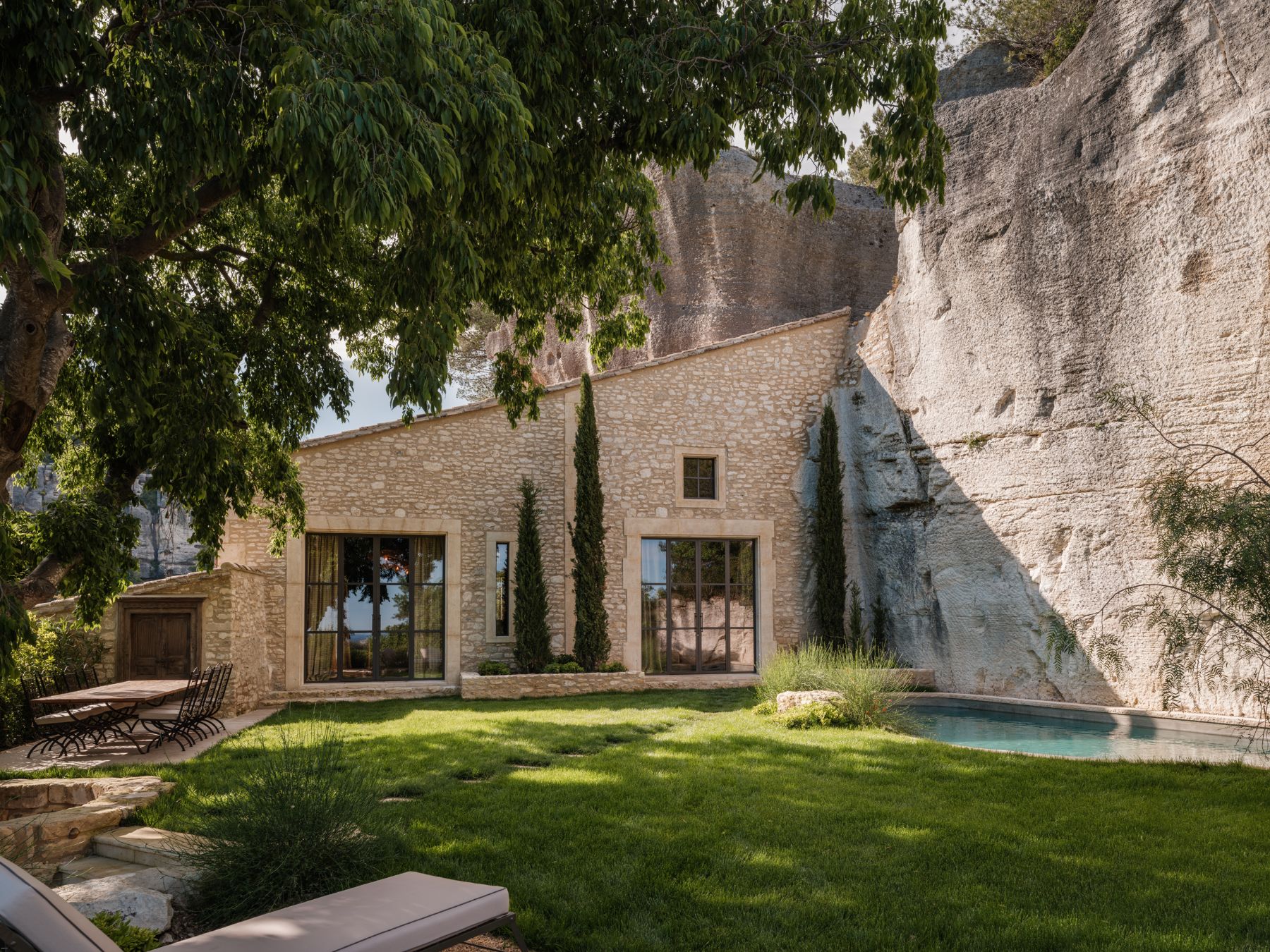 Rear Exterior and Garden at La Bergerie de Calabrun in Provence