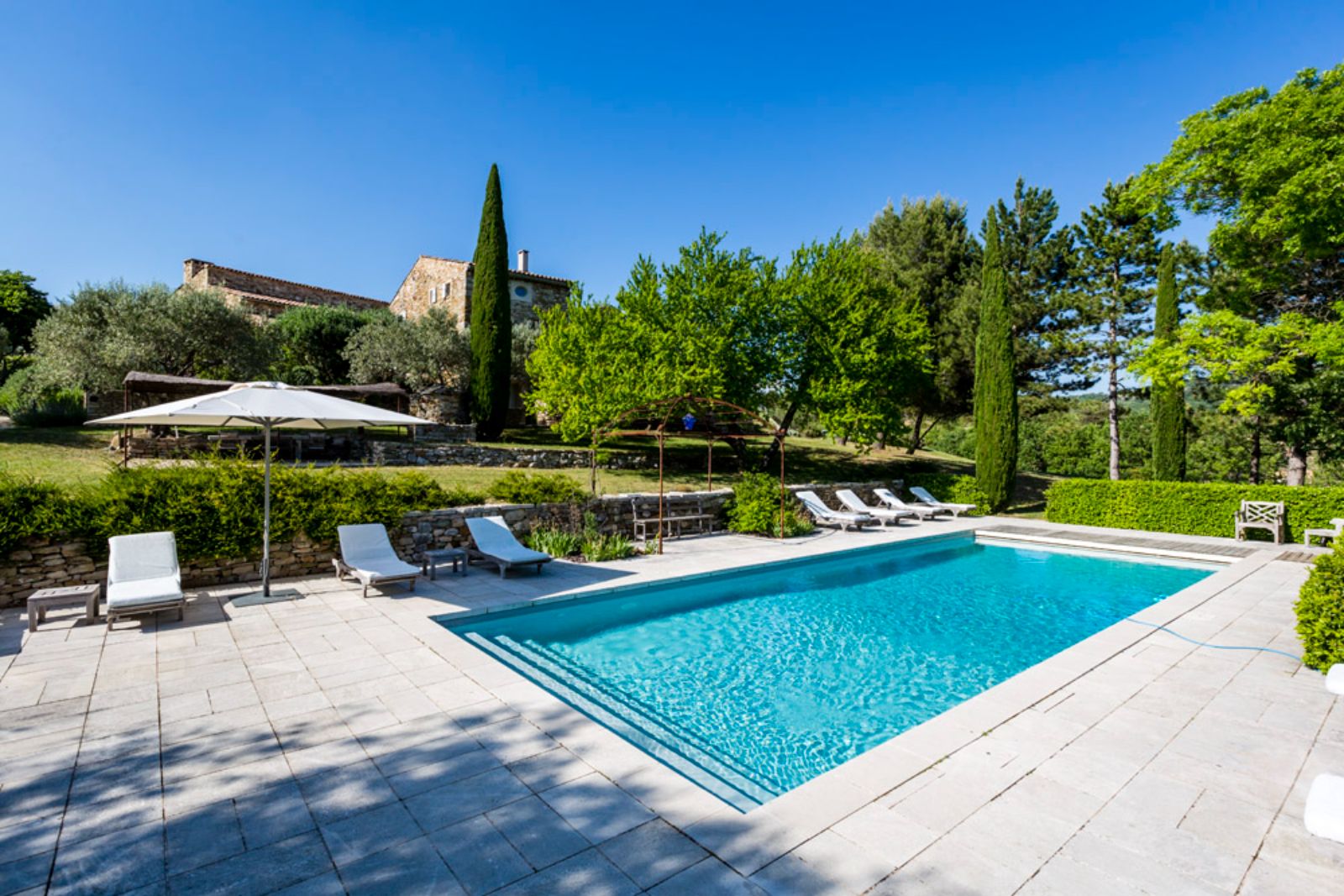 Pool at La Colline Fleurie in Provence