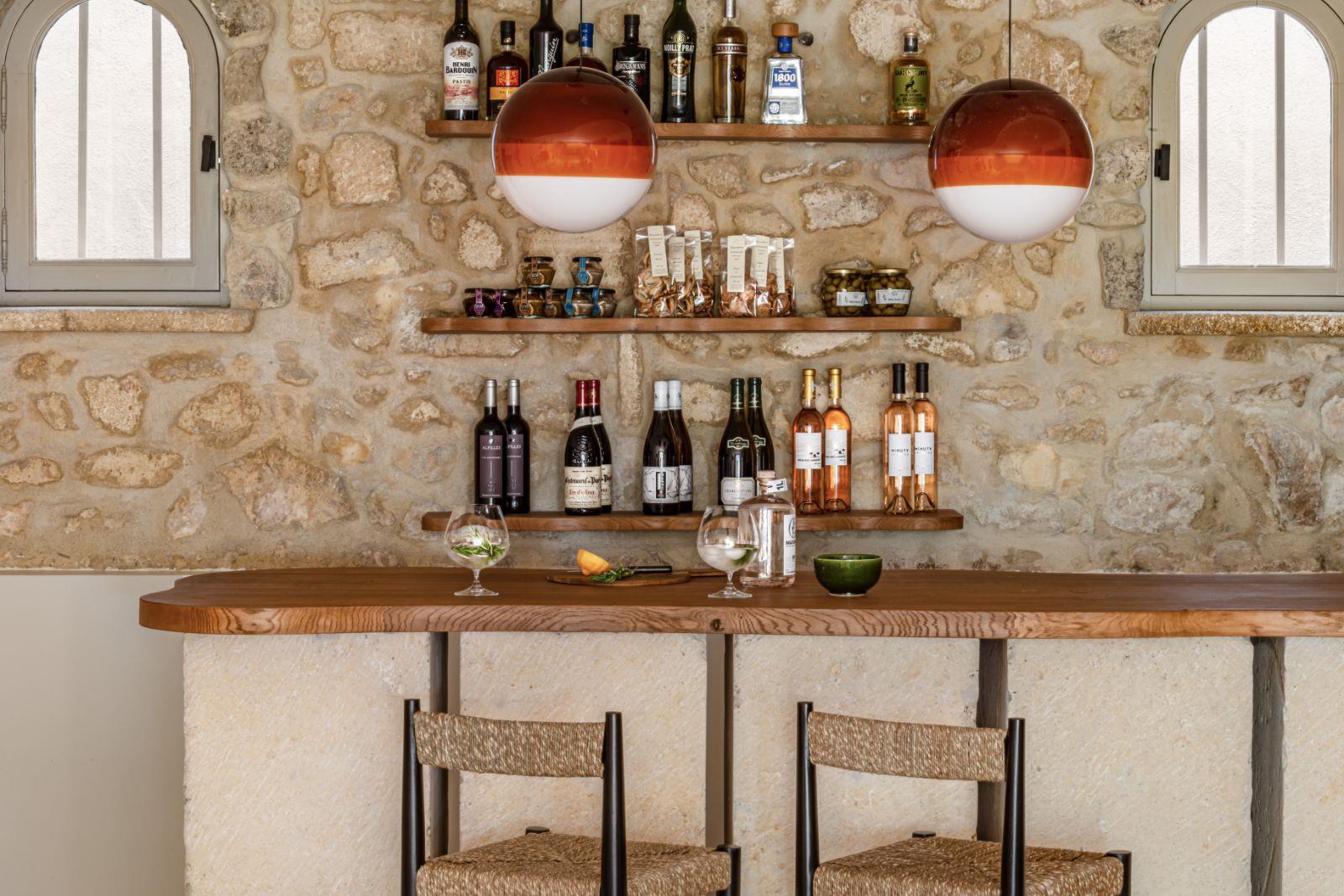 bar and two chairs