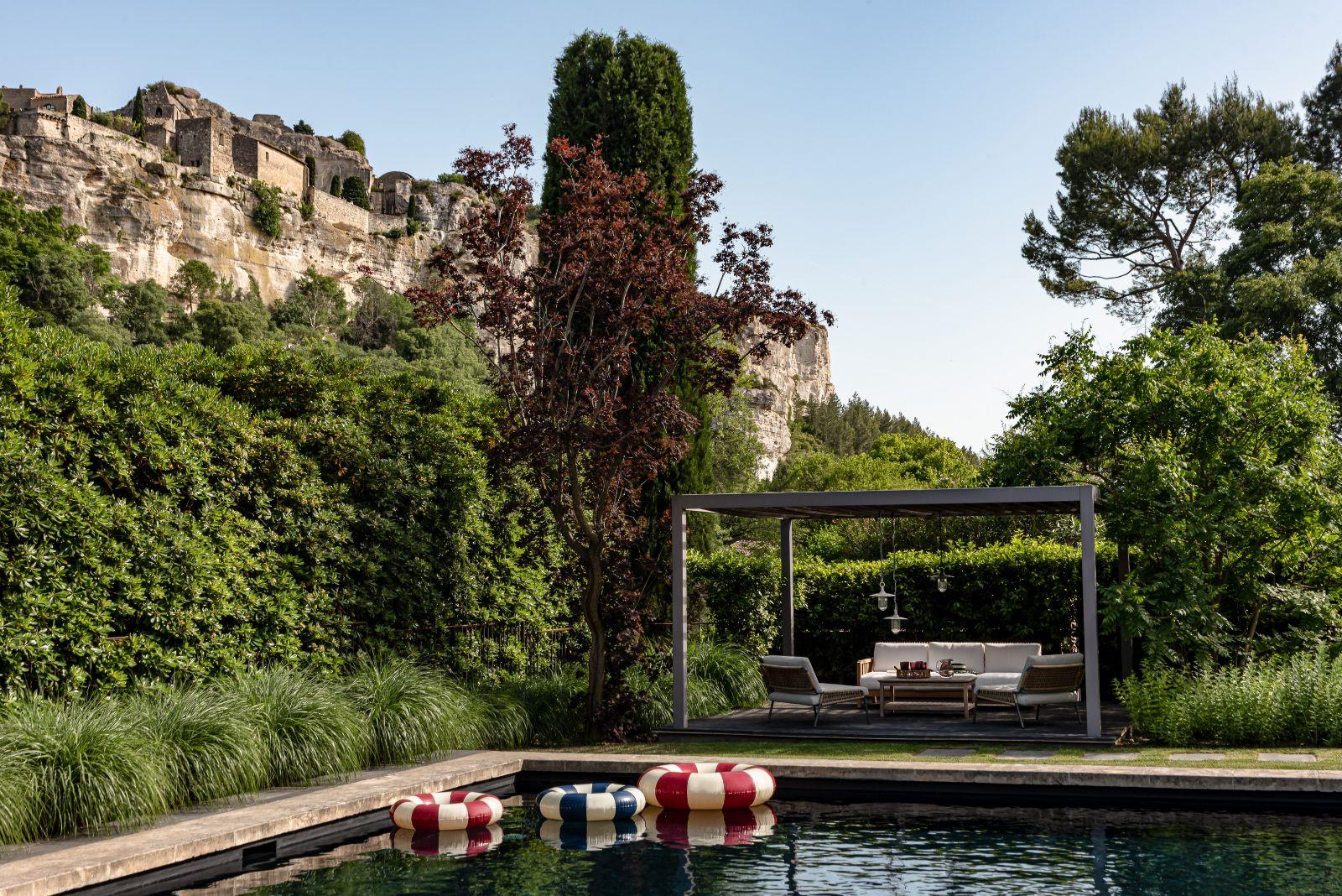 pool view with toys