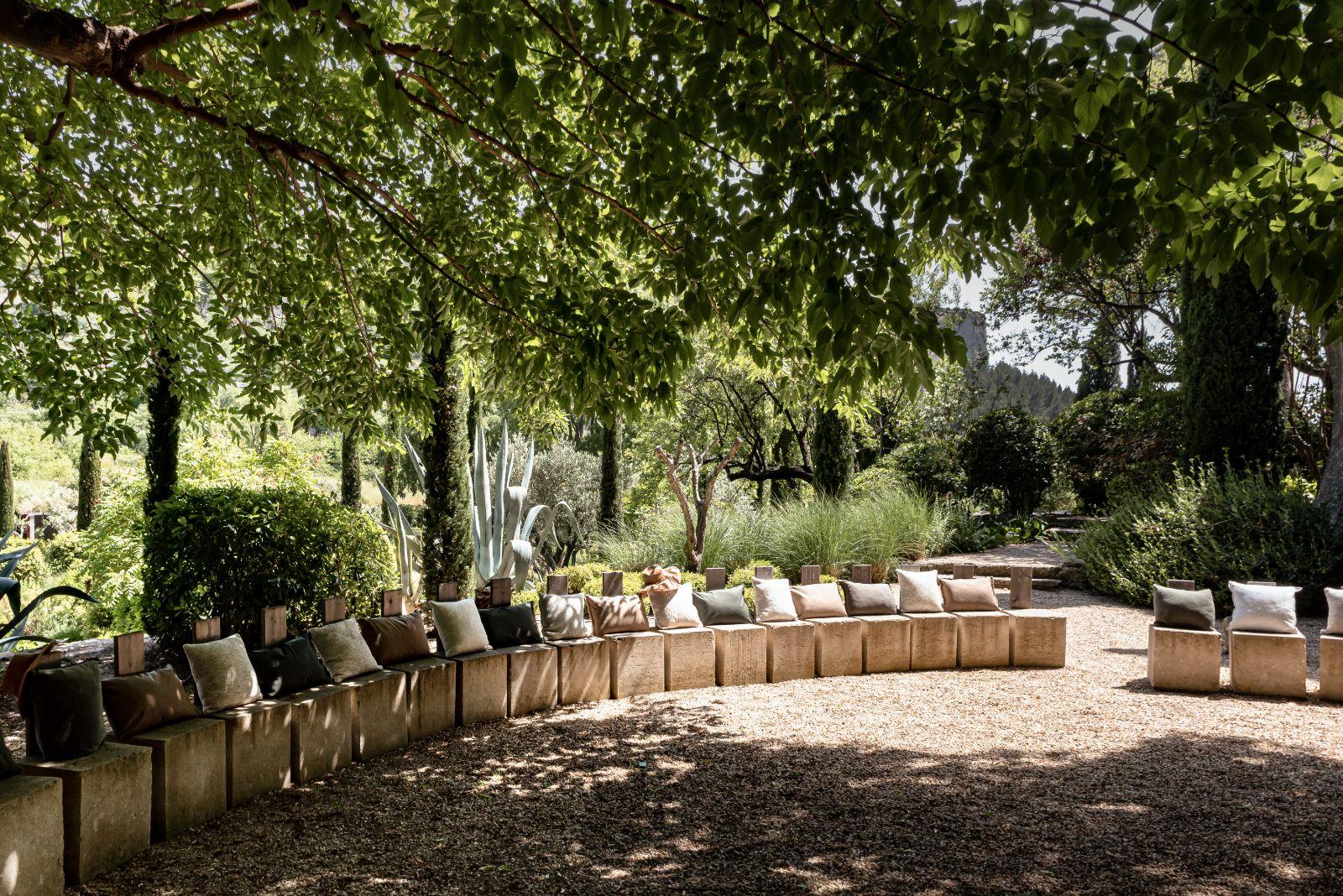 stone amphitheatre in garden
