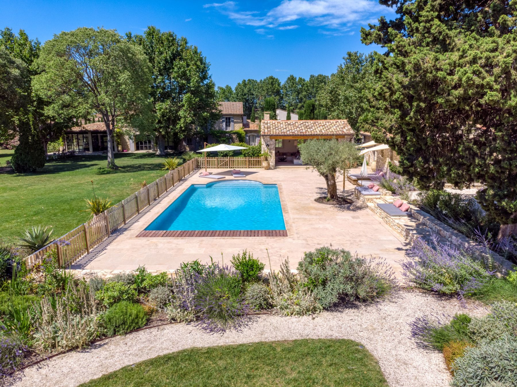 Pool at La Roulotte in Provence