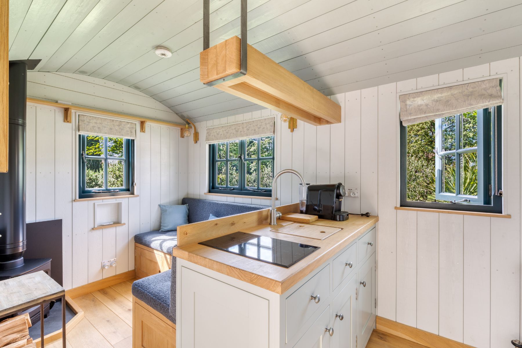 Shepherds Hut Interior at La Roulotte in Provence