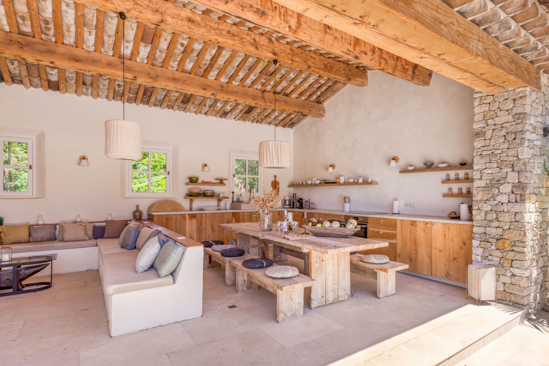 Outdoor Kitchen at La Roulotte in Provence