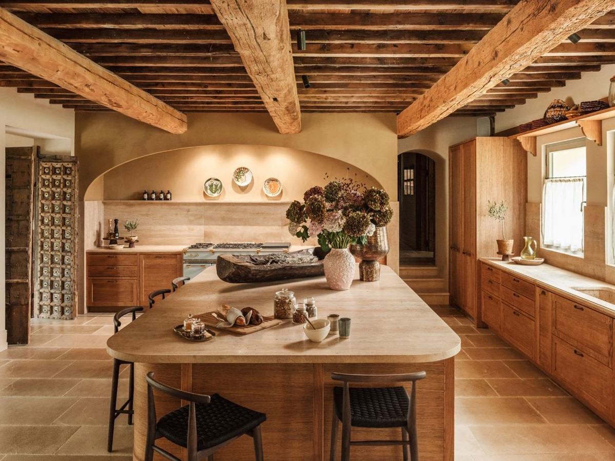 Kitchen at La Bastide du Paradou in Provence