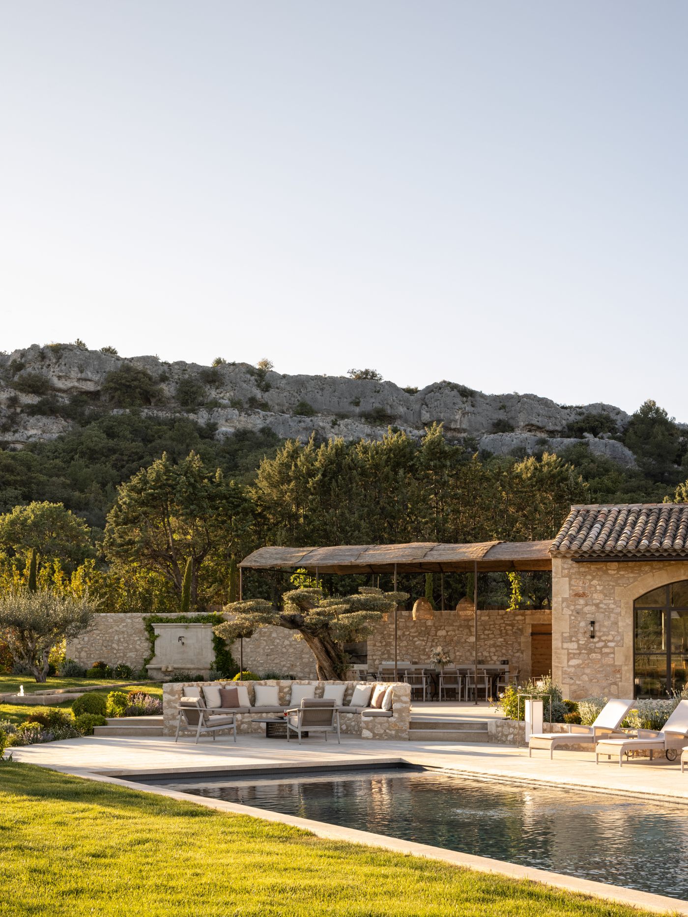 Pool area at Le Grand Mas D'Eygalieres.