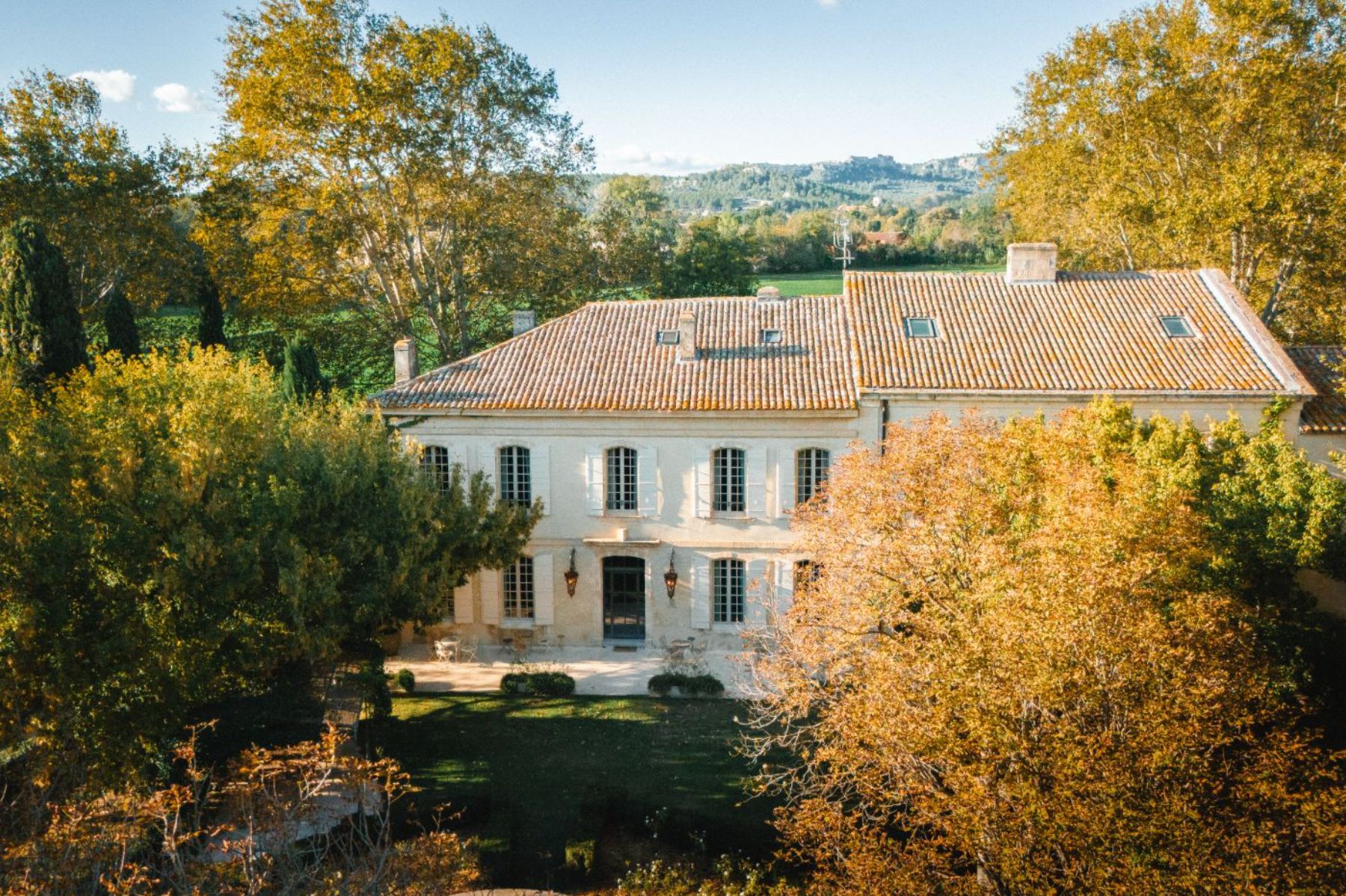 Aerial view of Le Mas de Liliana in Provence