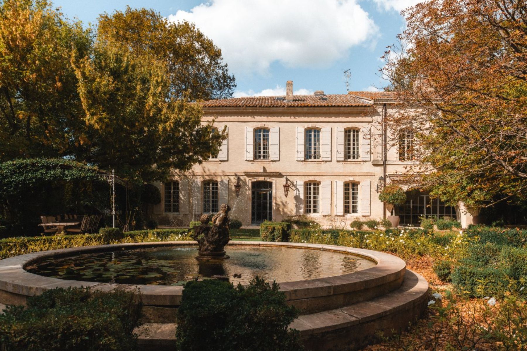 Fountain Exterior at Le Mas de Liliana in Provence