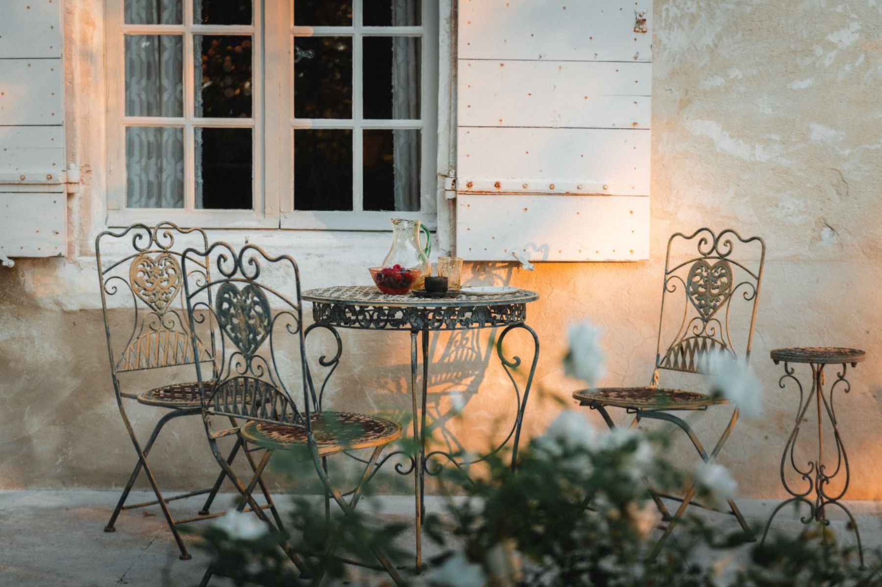 Terrace at Le Mas de Liliana in Provence