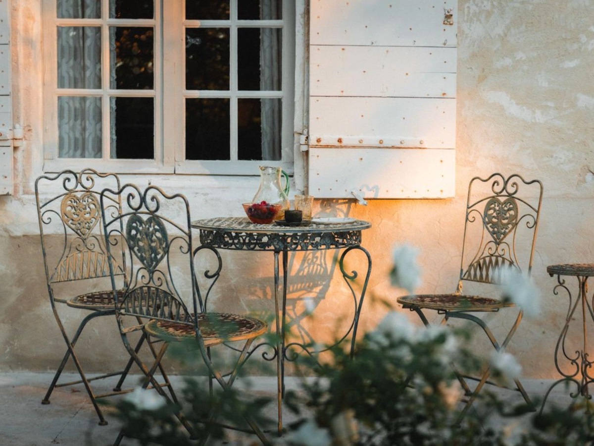 Terrace at Le Mas de Liliana in Provence