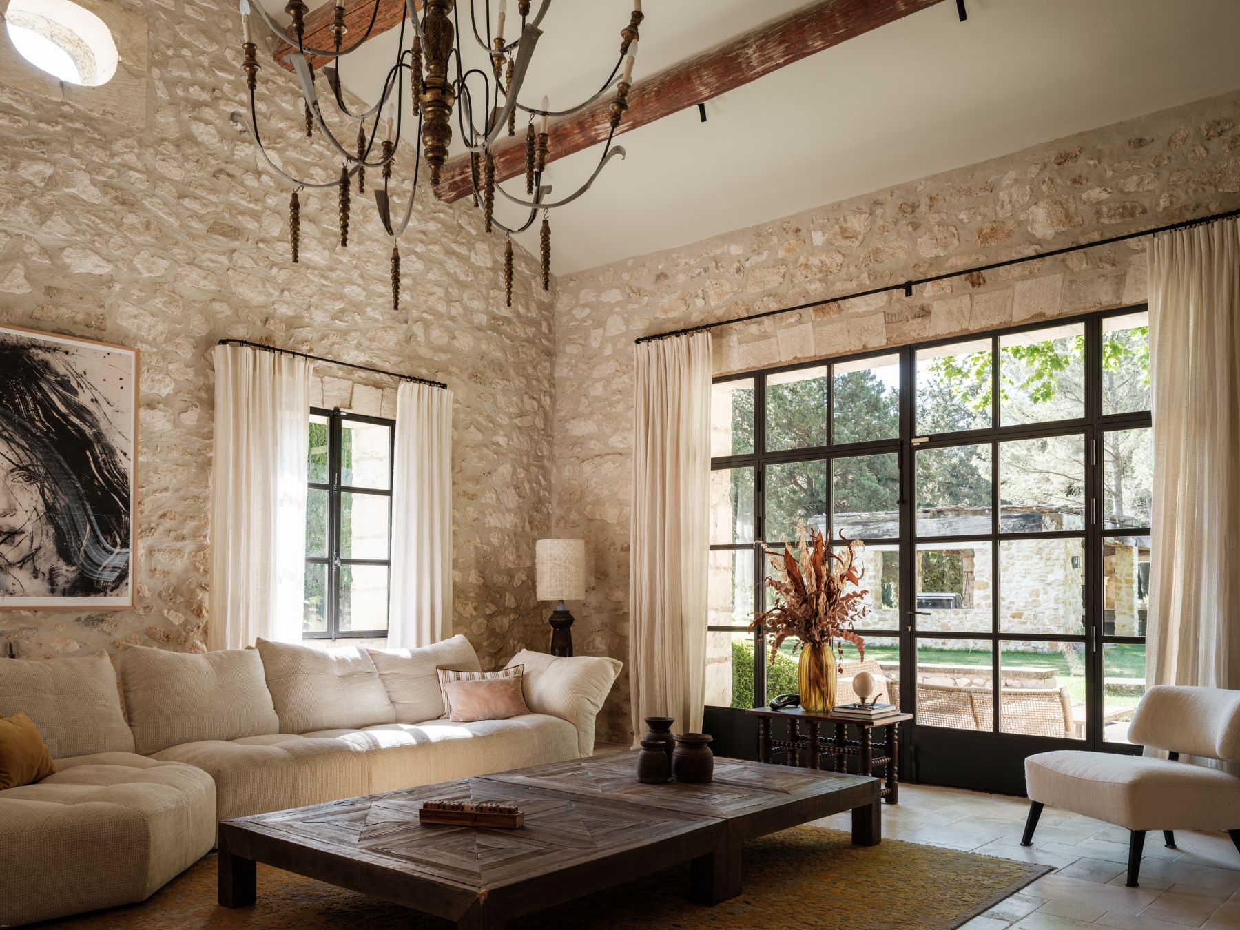 Living Room at Le Mas Santoline in Provence