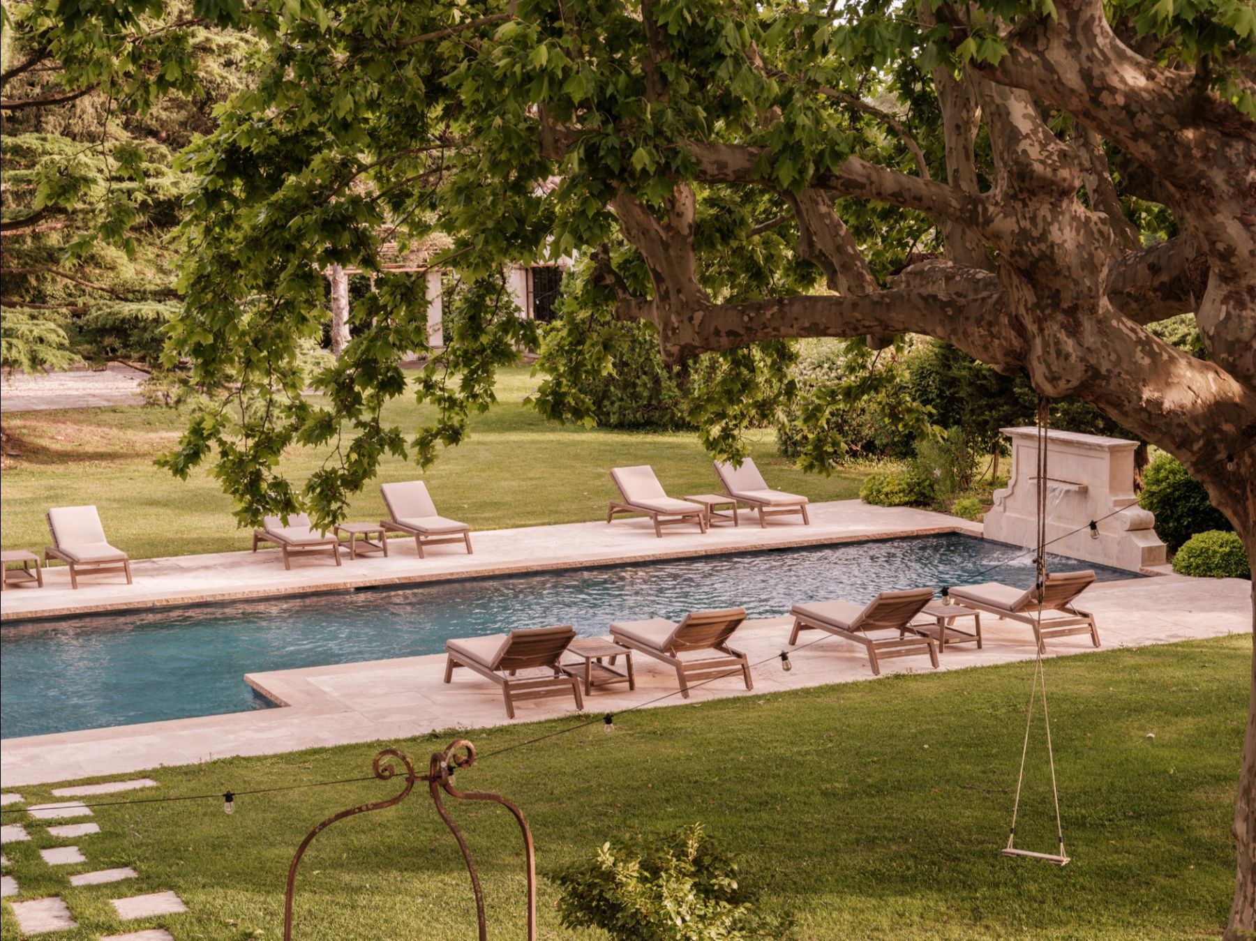 Poolside at Le Mas Santoline in Provence