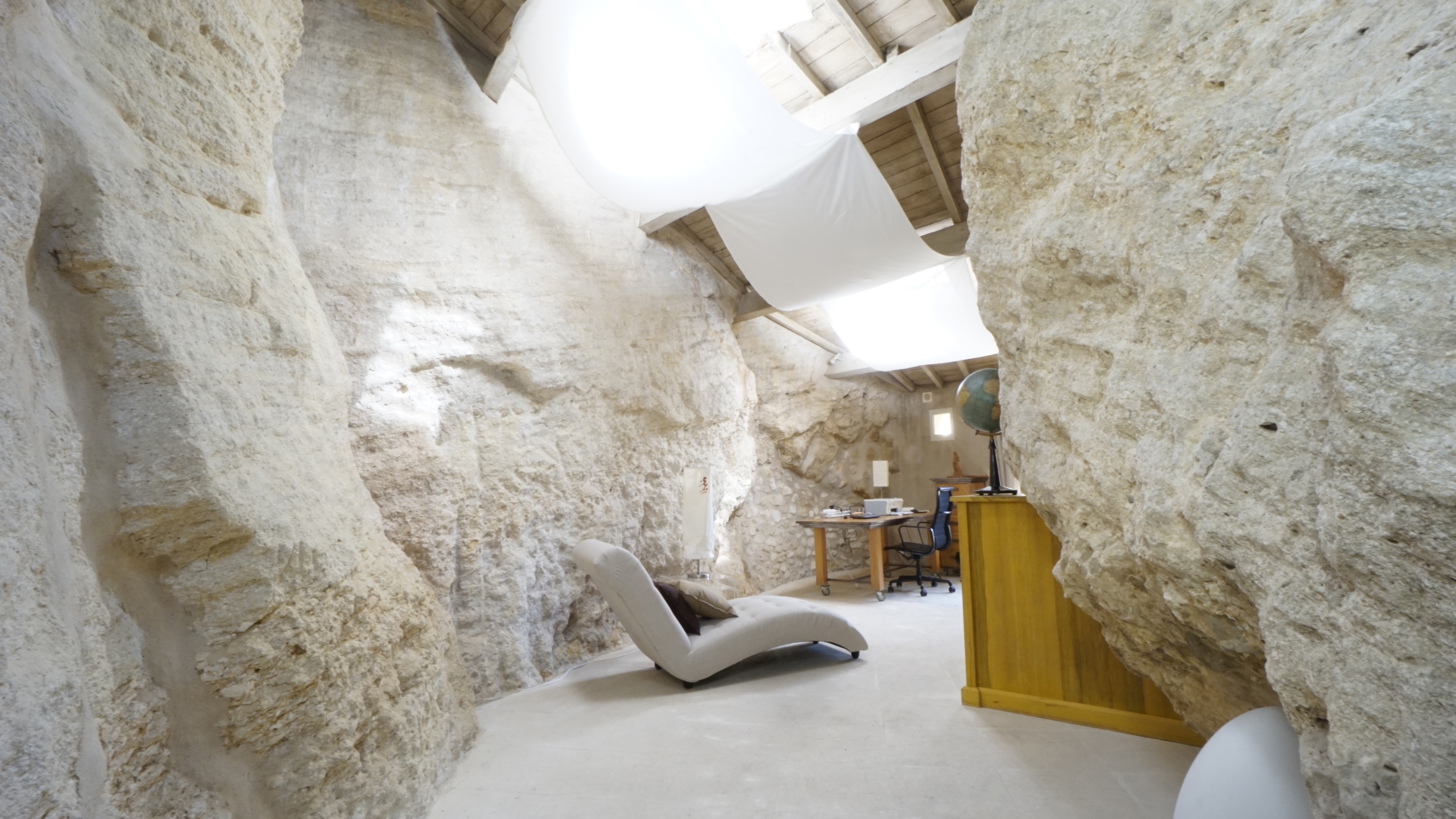reading room in Les Rochers, Provence