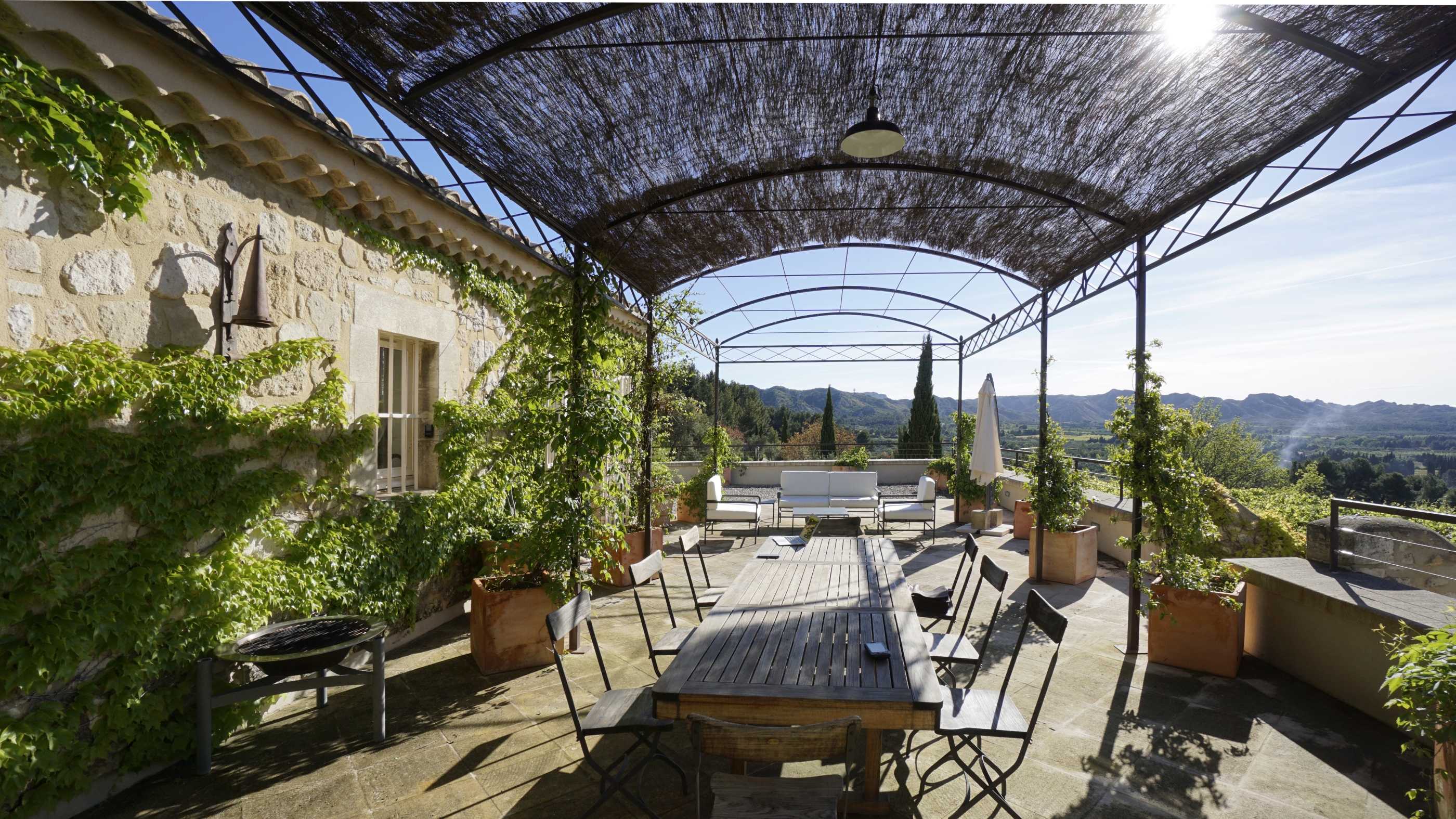 terrace at Les Rochers, Provence