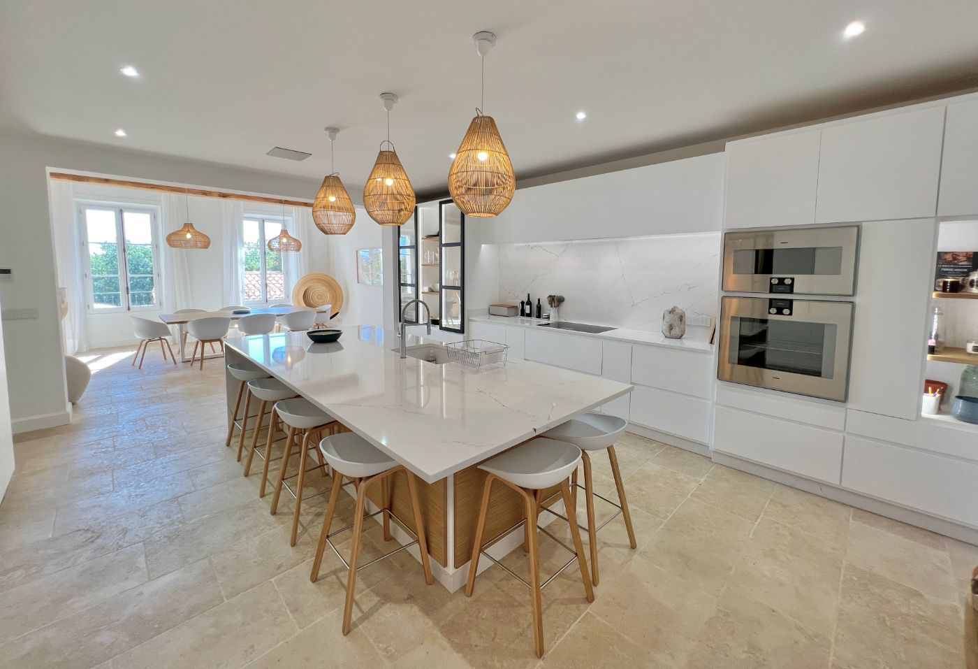 Dining space at Maison St Saturnin.