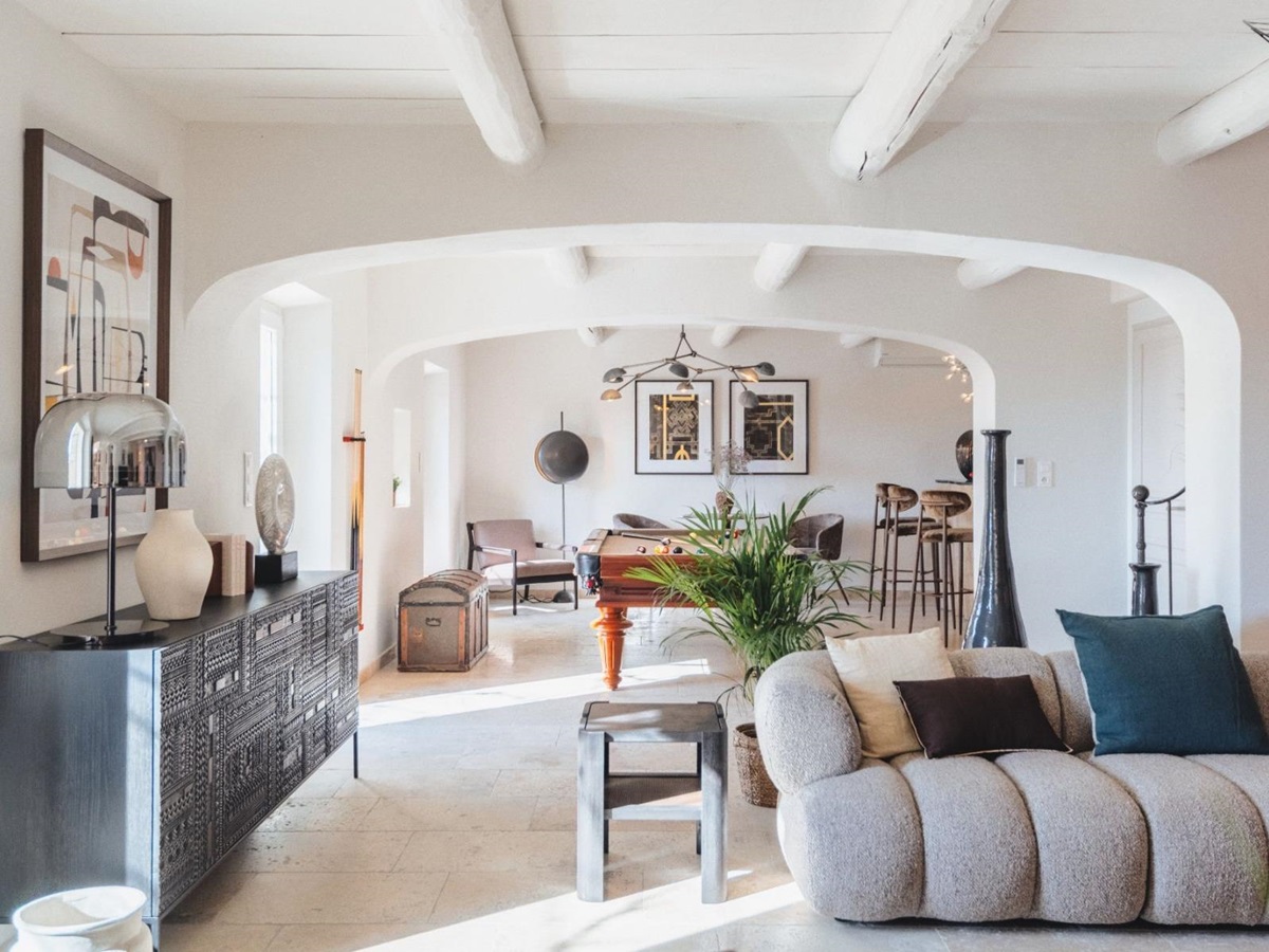 Living Room View at Mas Amara in Provence