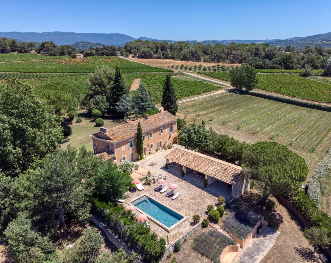 Aerial View of Mas Bonnieux in Provence
