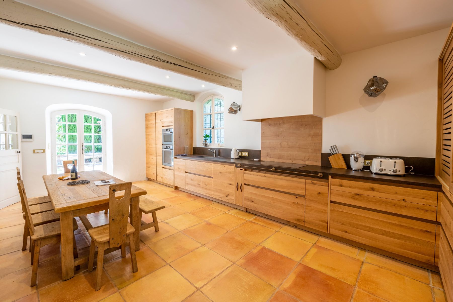 Kitchen at Mas de Cabrieres in Provence