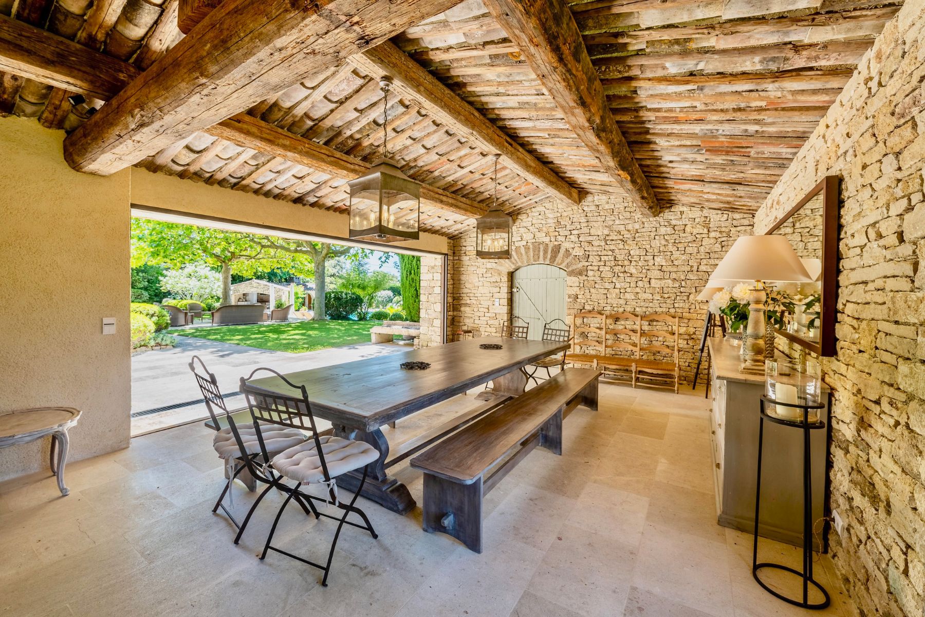 Outdoor Dining at Mas de Cabrieres in Provence
