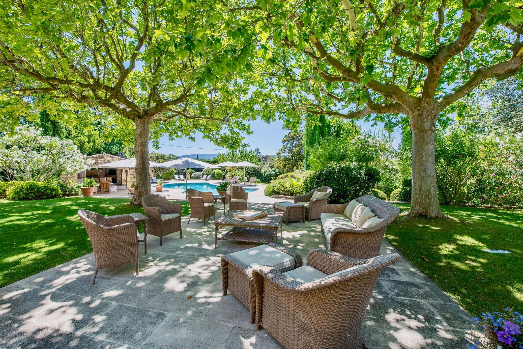 Outdoor Seating at Mas de Cabrieres in Provence
