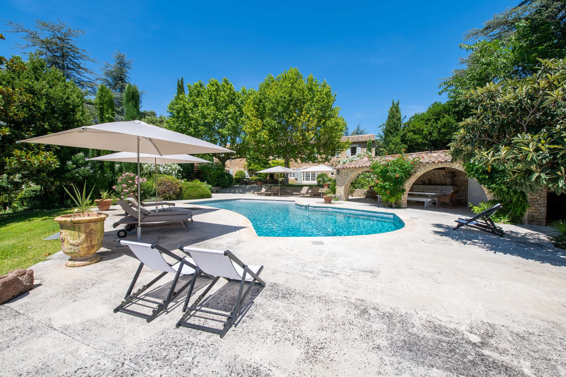 Swimming Pool at Mas de Cabrieres in Provence