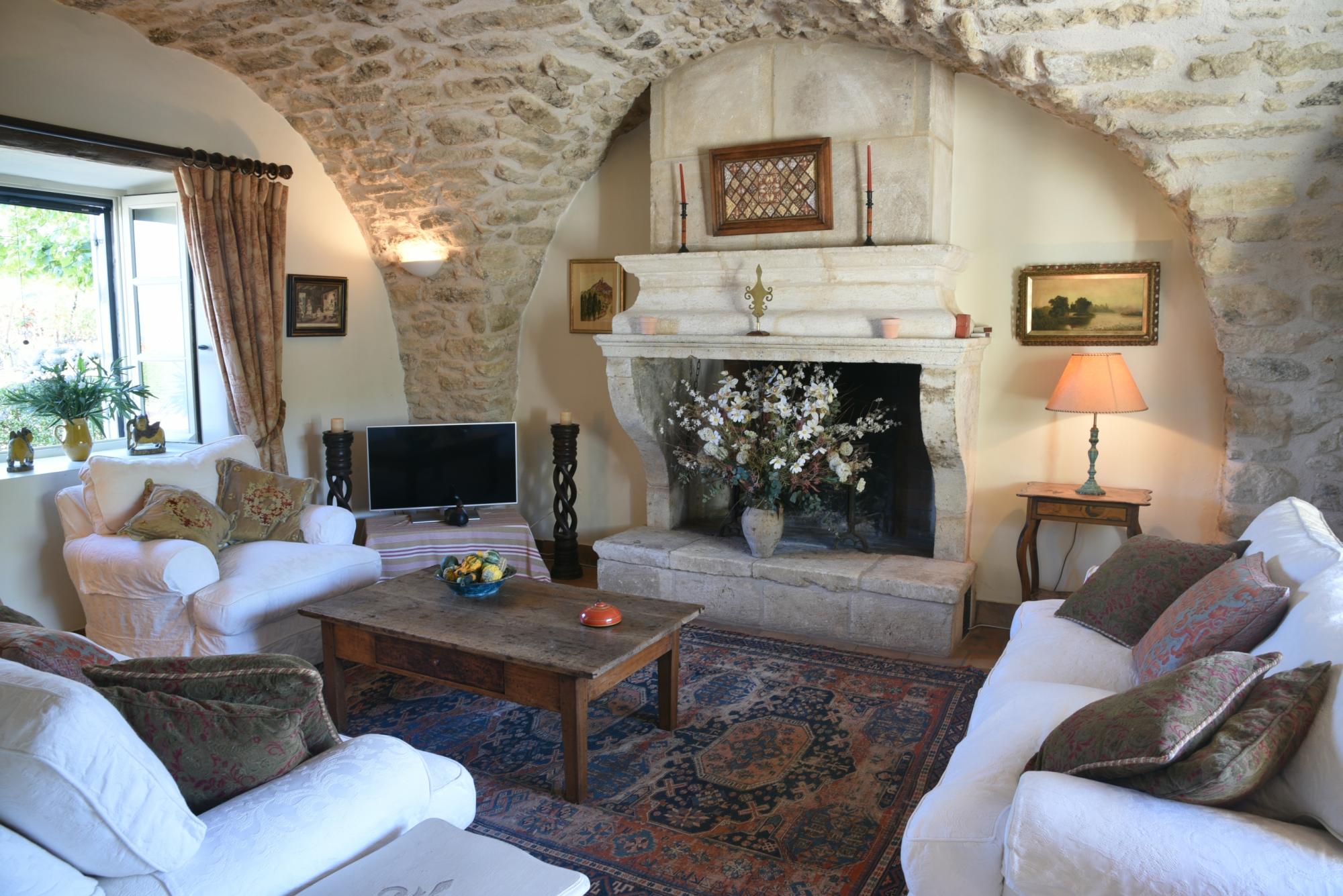 Living room in Mas des Cerisiers, Provence