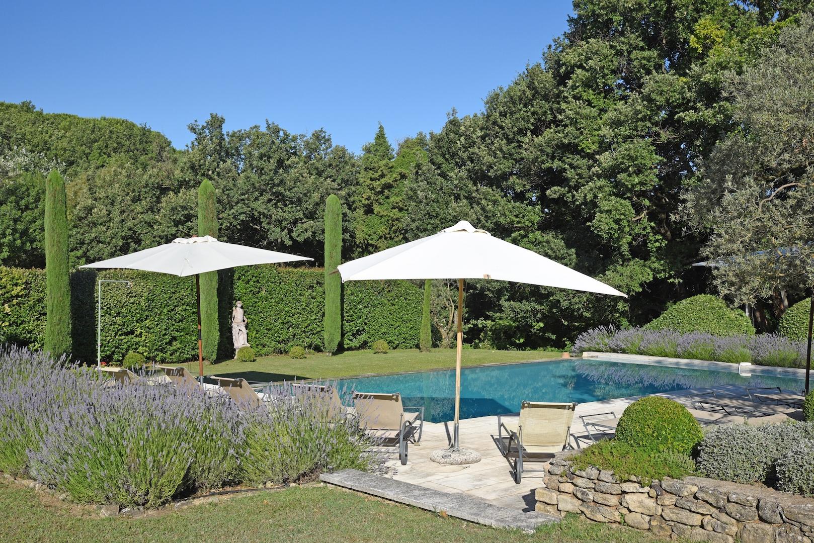 The swimming pool at Mas des Cerisiers, Provence