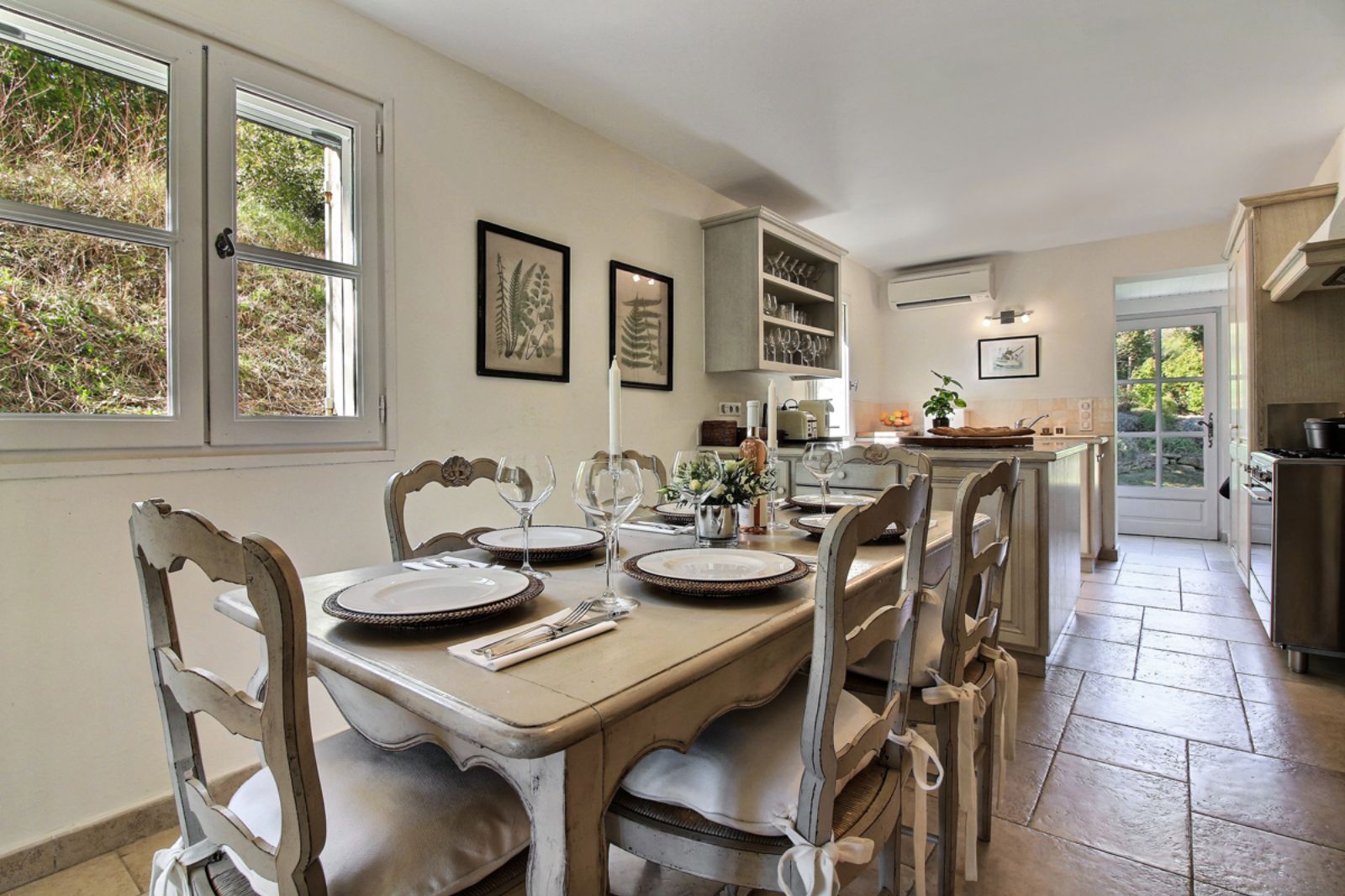 Dining and Kitchen at Mas du Buis in Provence